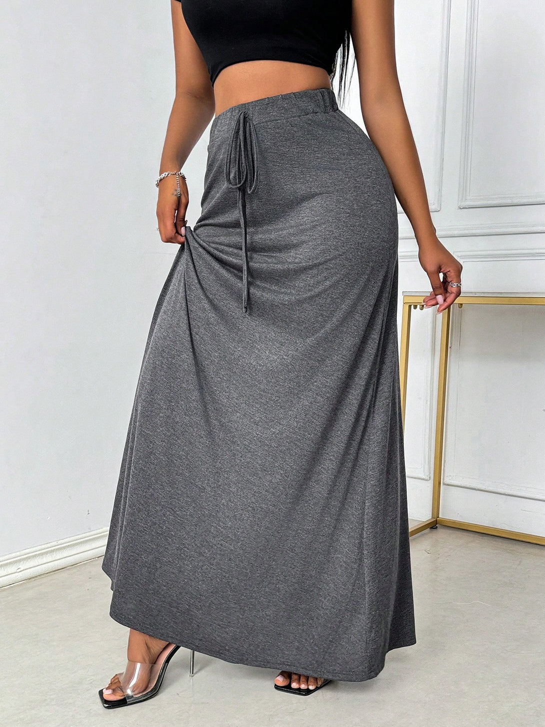 Ropa de Mujer, Bottoms de Mujer, Faldas de Mujer, 36476207, Gris Oscuro