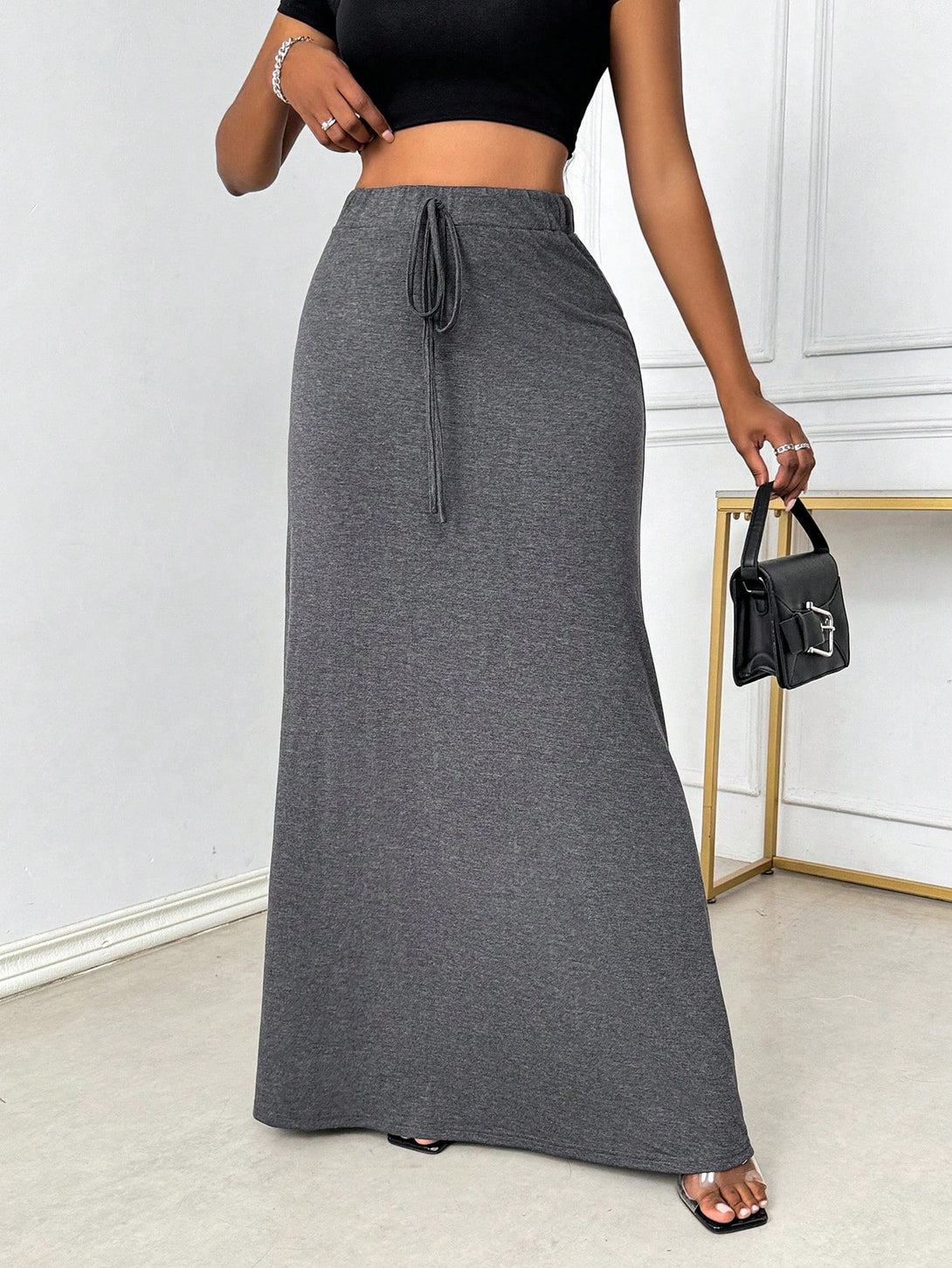 Ropa de Mujer, Bottoms de Mujer, Faldas de Mujer, 36476207, Gris Oscuro