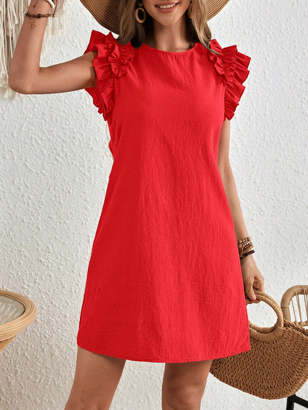 Ropa de Mujer, Ropa de Mujer, Vestidos de mujer, Vestidos cortos de mujer, Rojo