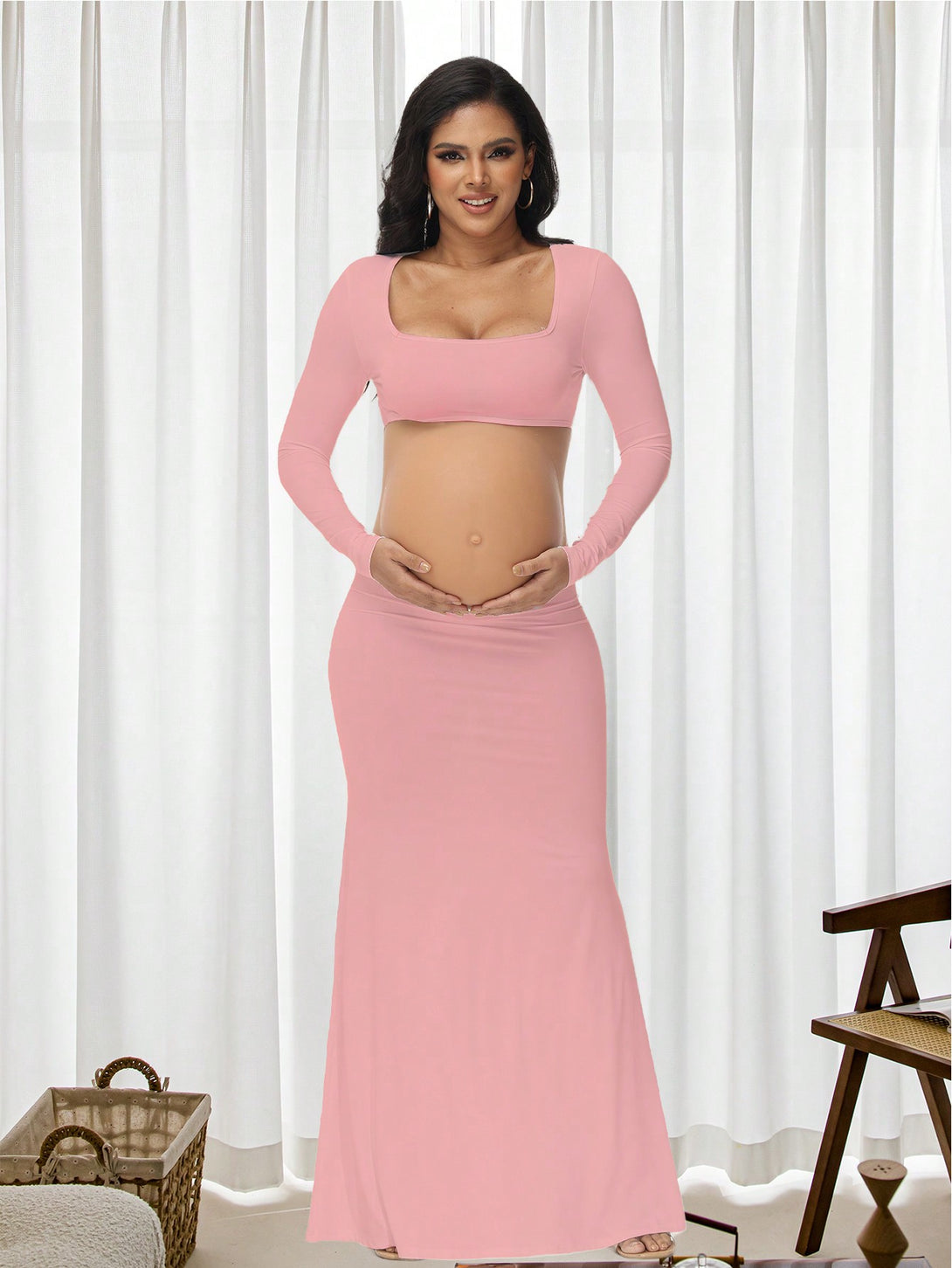 Ropa de Mujer, Ropa Premamá, Fiesta de maternidad y ropa especial, Ropa para sesión de fotos de maternidad, 35495361, Rosa