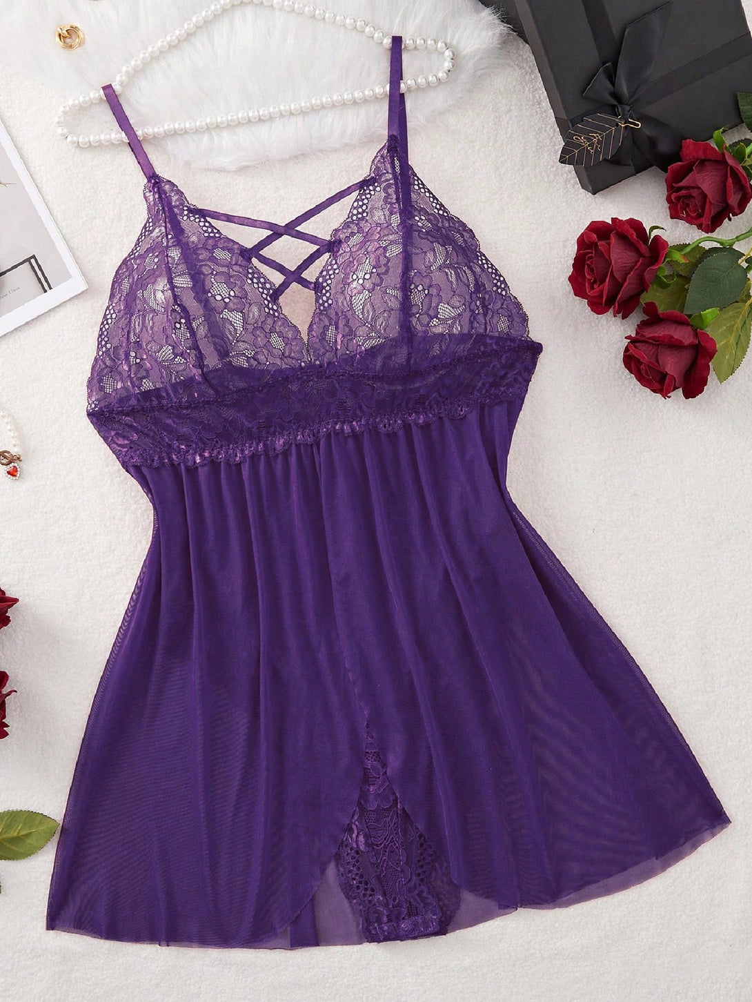 Ropa Interior y Ropa de Dormir, Ropa Interior de Mujer Plus, Lencería y disfraces sexy de tallas grandes, Lencería Sensual de Talla Grande, Morado