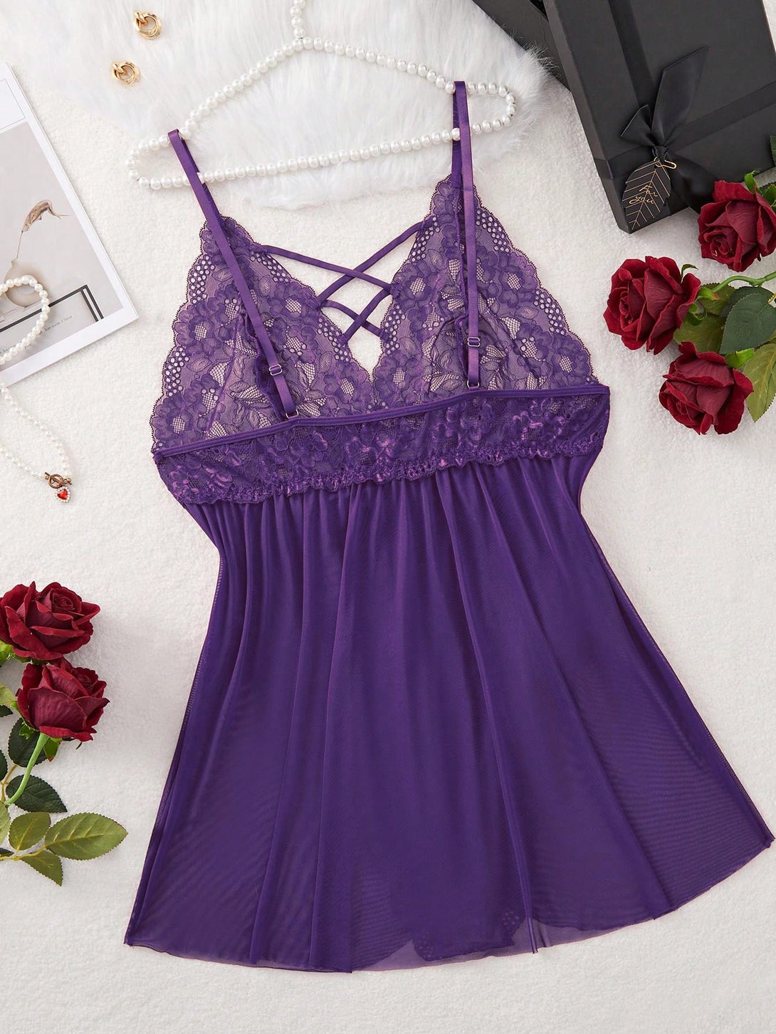 Ropa Interior y Ropa de Dormir, Ropa Interior de Mujer Plus, Lencería y disfraces sexy de tallas grandes, Lencería Sensual de Talla Grande, Morado