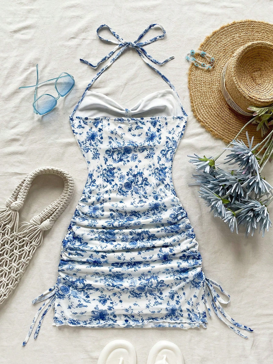 Ropa de Mujer, Vestidos de mujer, Vestidos cortos de mujer, 36798392, Azul y blanco