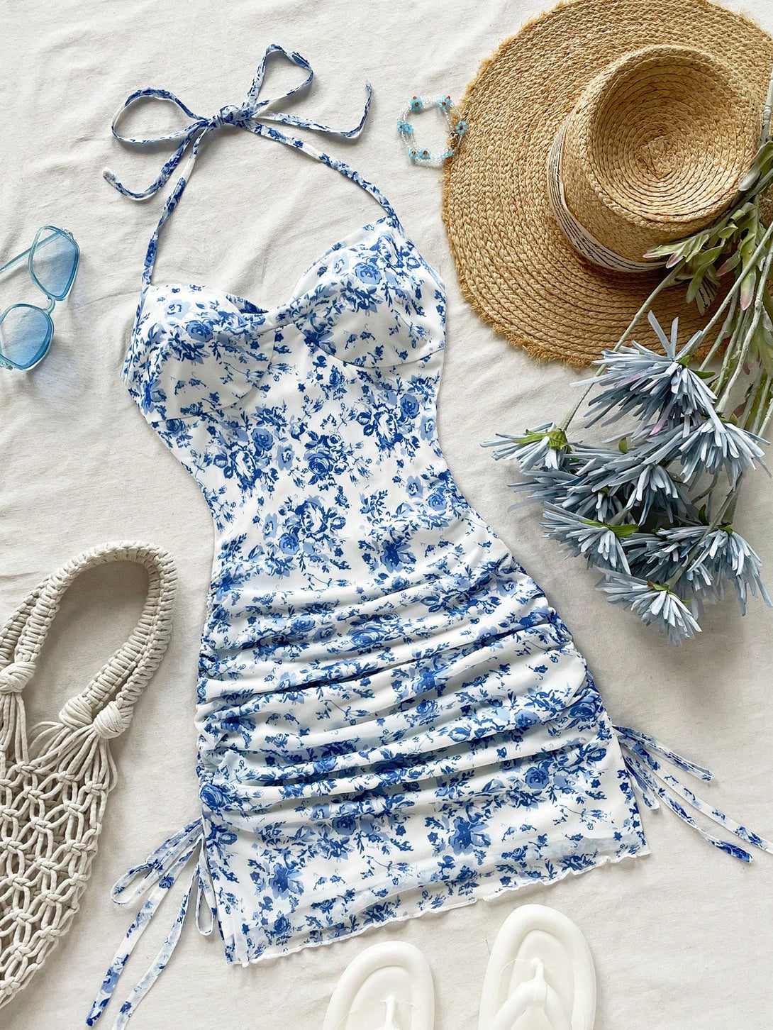 Ropa de Mujer, Vestidos de mujer, Vestidos cortos de mujer, 36798392, Azul y blanco