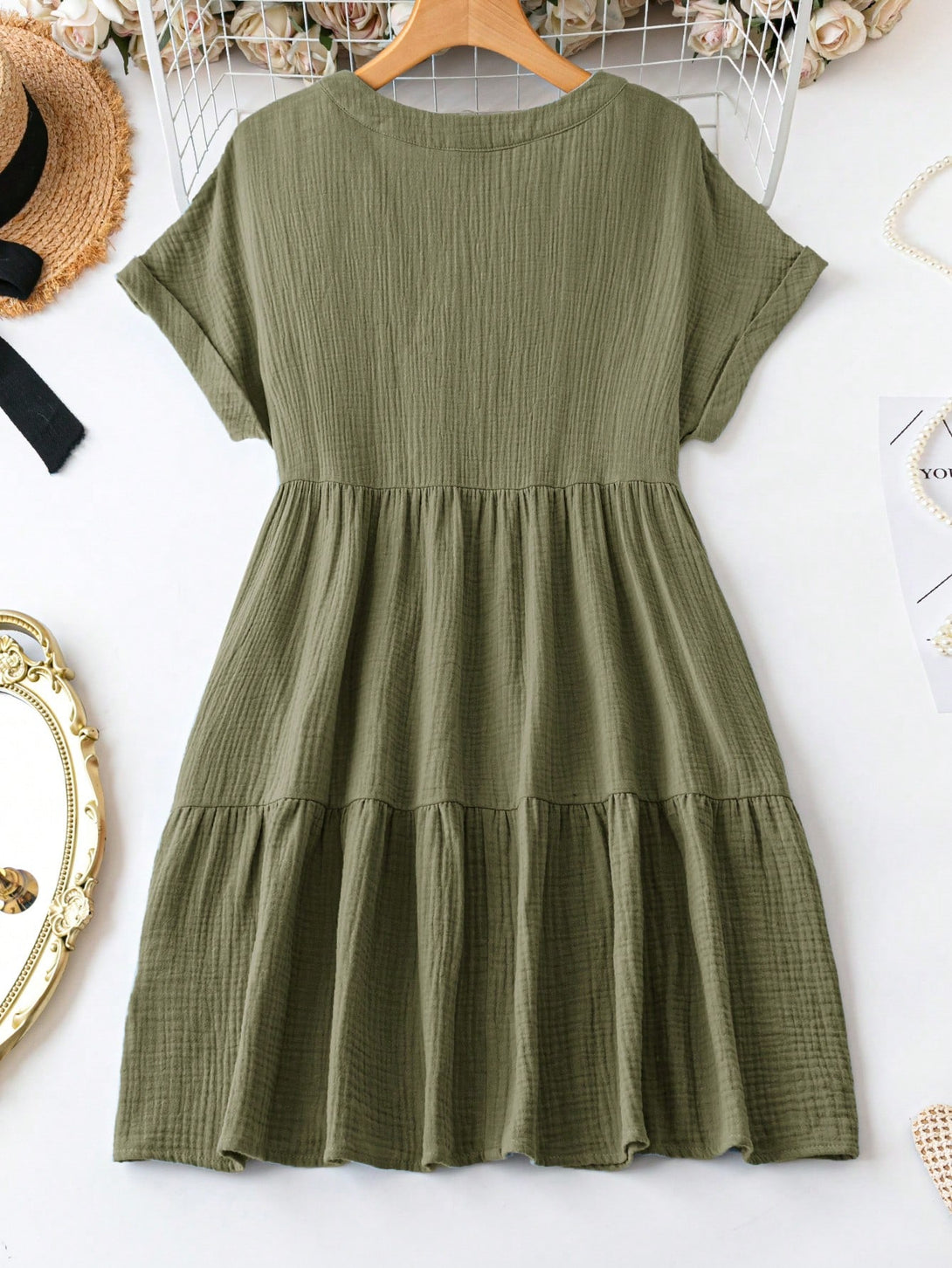 Ropa de Mujer, Ropa de Mujer, Vestidos de mujer, Vestidos cortos de mujer, Verde militar