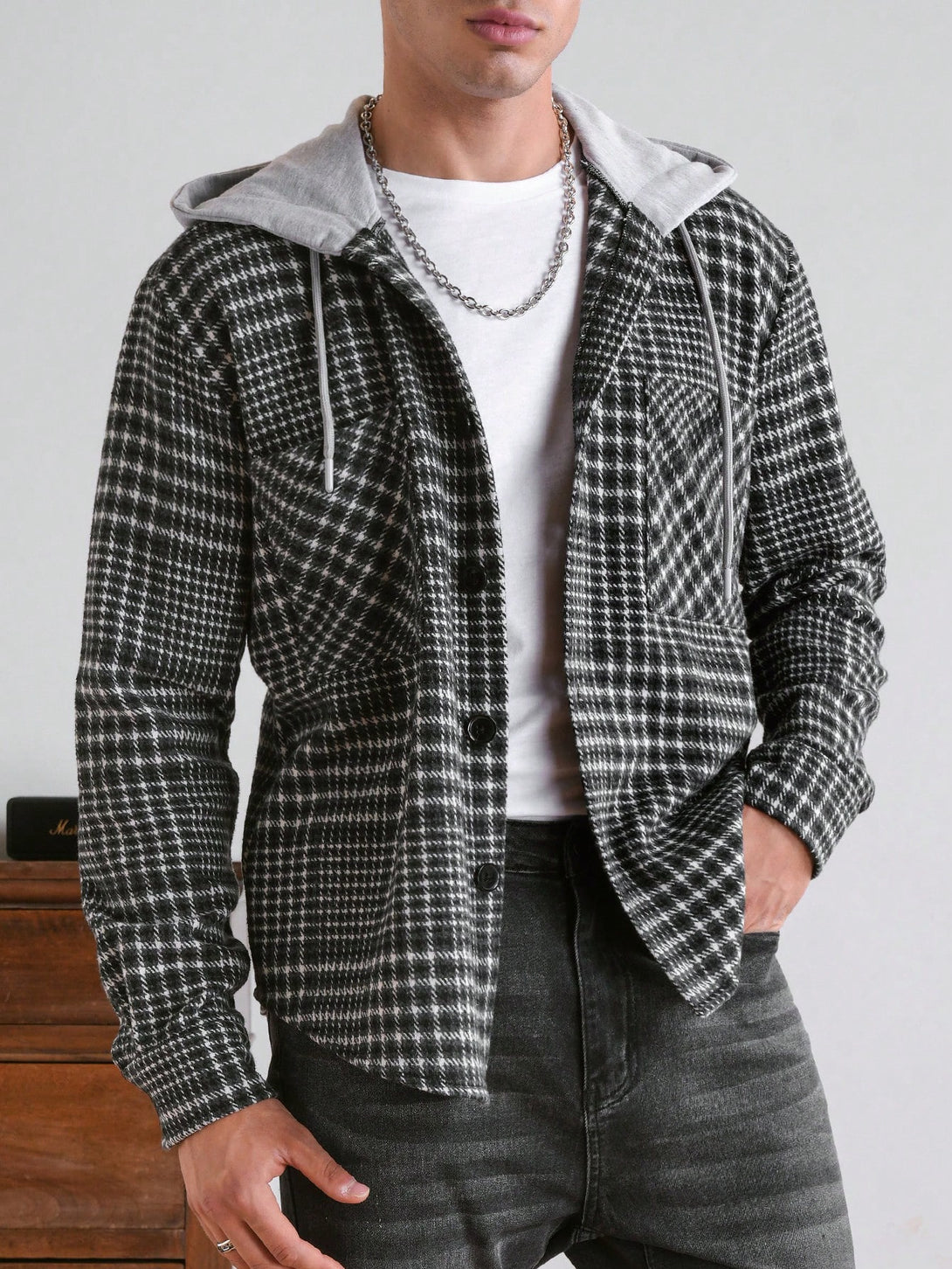 Hombres, Ropa de hombre, Chaquetas & Abrigos para Hombre, Sobrecamisas para Hombre, 34571697, Negro