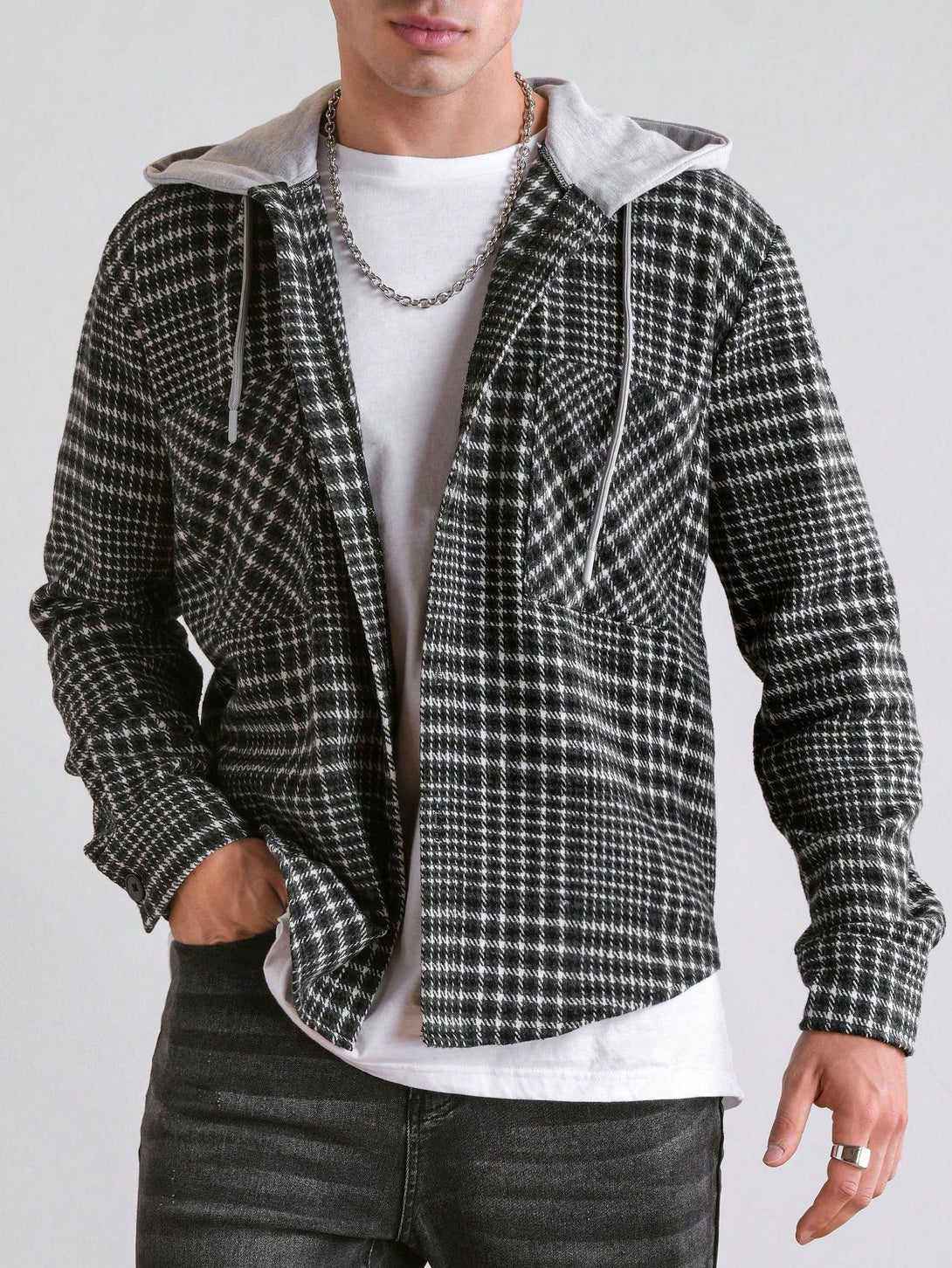 Hombres, Ropa de hombre, Chaquetas & Abrigos para Hombre, Sobrecamisas para Hombre, 34571697, Negro