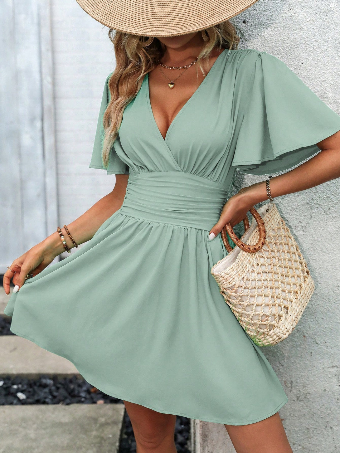 Ropa de Mujer, Ropa de Mujer, Vestidos de mujer, Vestidos cortos de mujer, verde menta