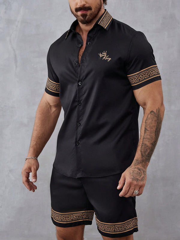 Hombres, Ropa de hombre, Conjuntos para Hombre, Conjuntos de Camisa para Hombre, 36644819, Negro