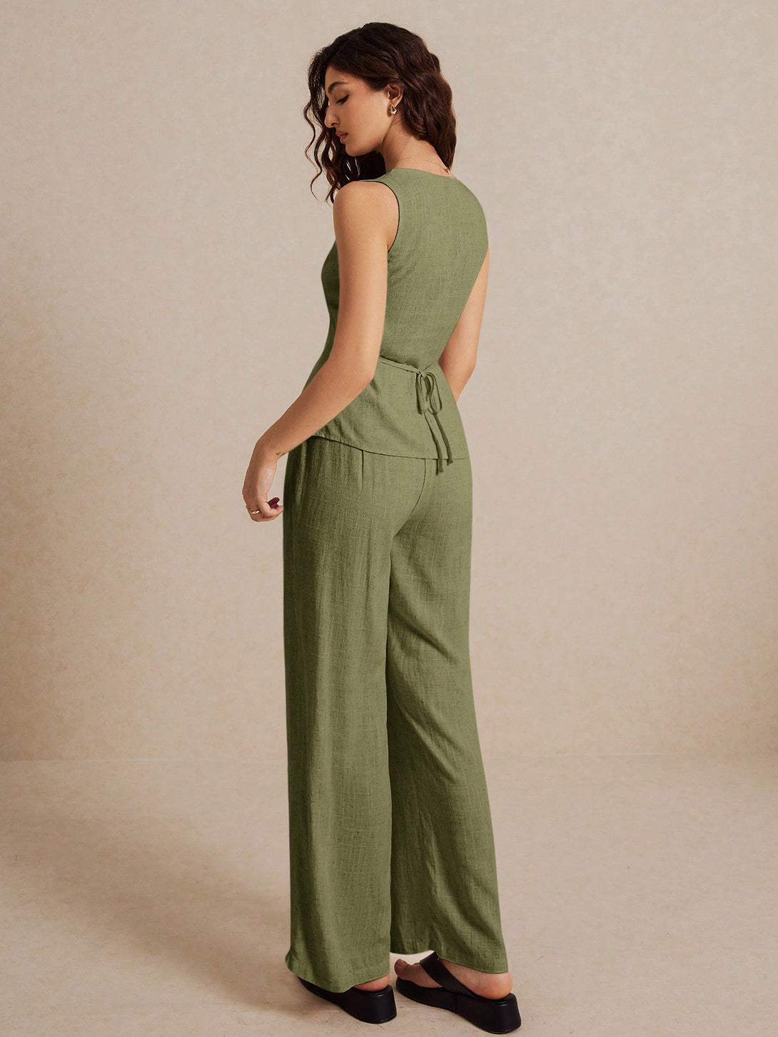 Ropa de Mujer, Ropa de Mujer, Conjunto para Mujer, Ropa Dos piezas para Mujer, Verde militar