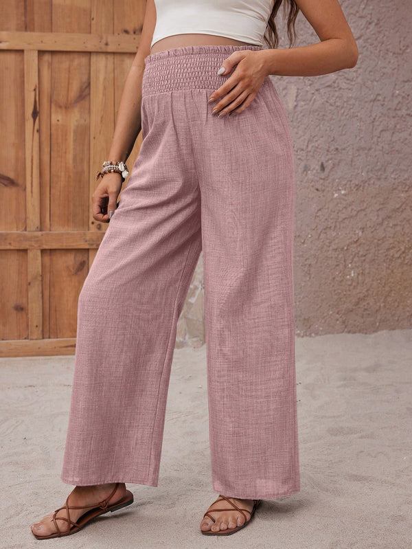 Ropa de Mujer, Ropa Premamá, Bottoms Premamá, Pantalones de maternidad, Rosa vieja