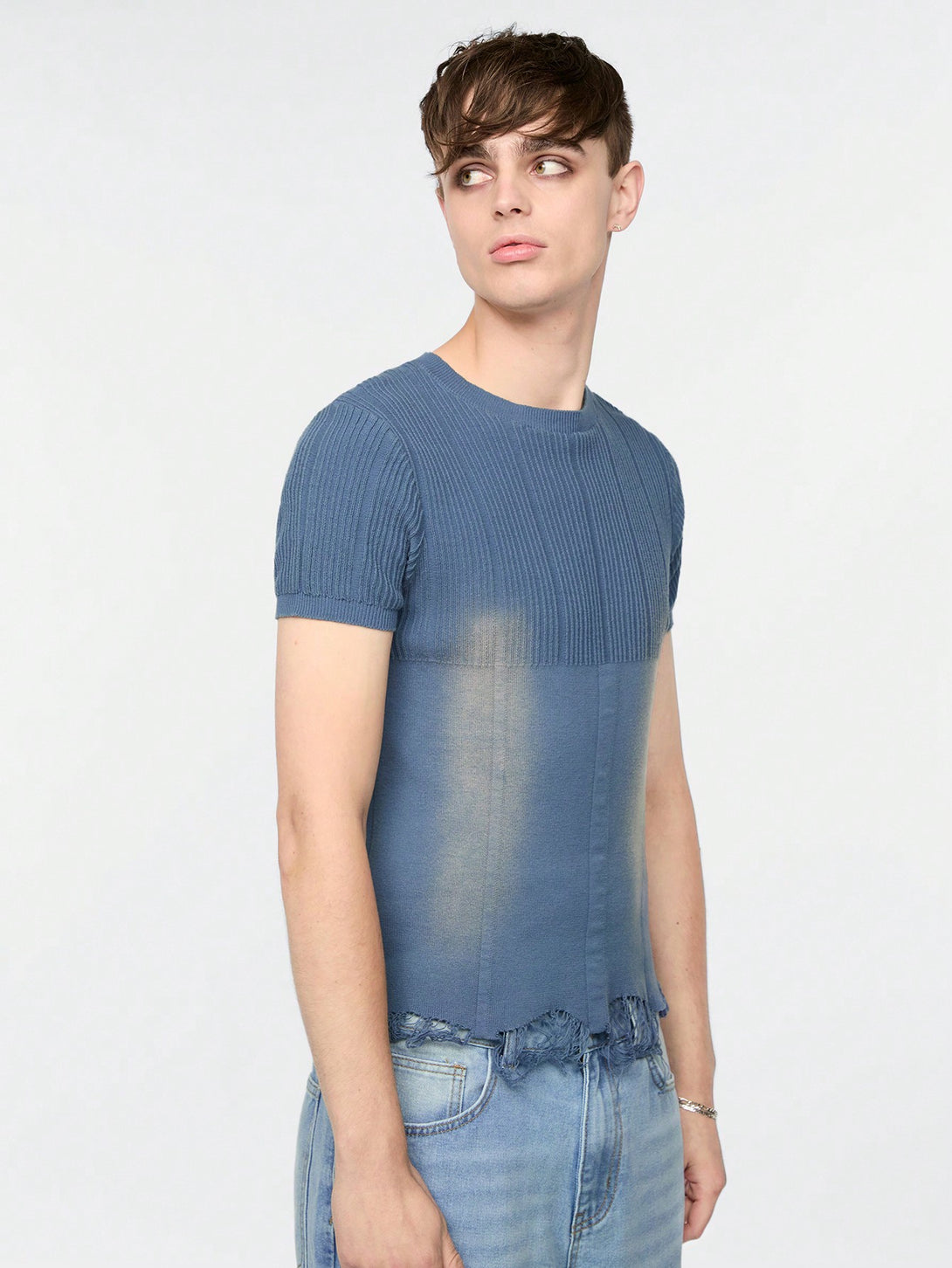 Hombres, Ropa de hombre, Jerséis Punto para hombre, Tops de Punto para Hombre, 35299051, Azul