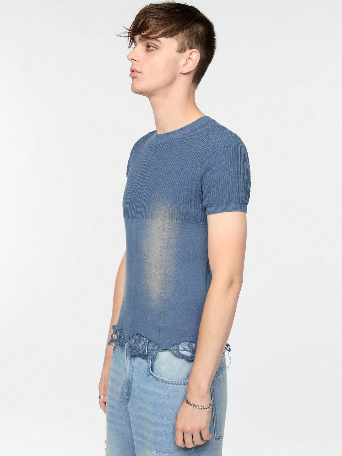 Hombres, Ropa de hombre, Jerséis Punto para hombre, Tops de Punto para Hombre, 35299051, Azul