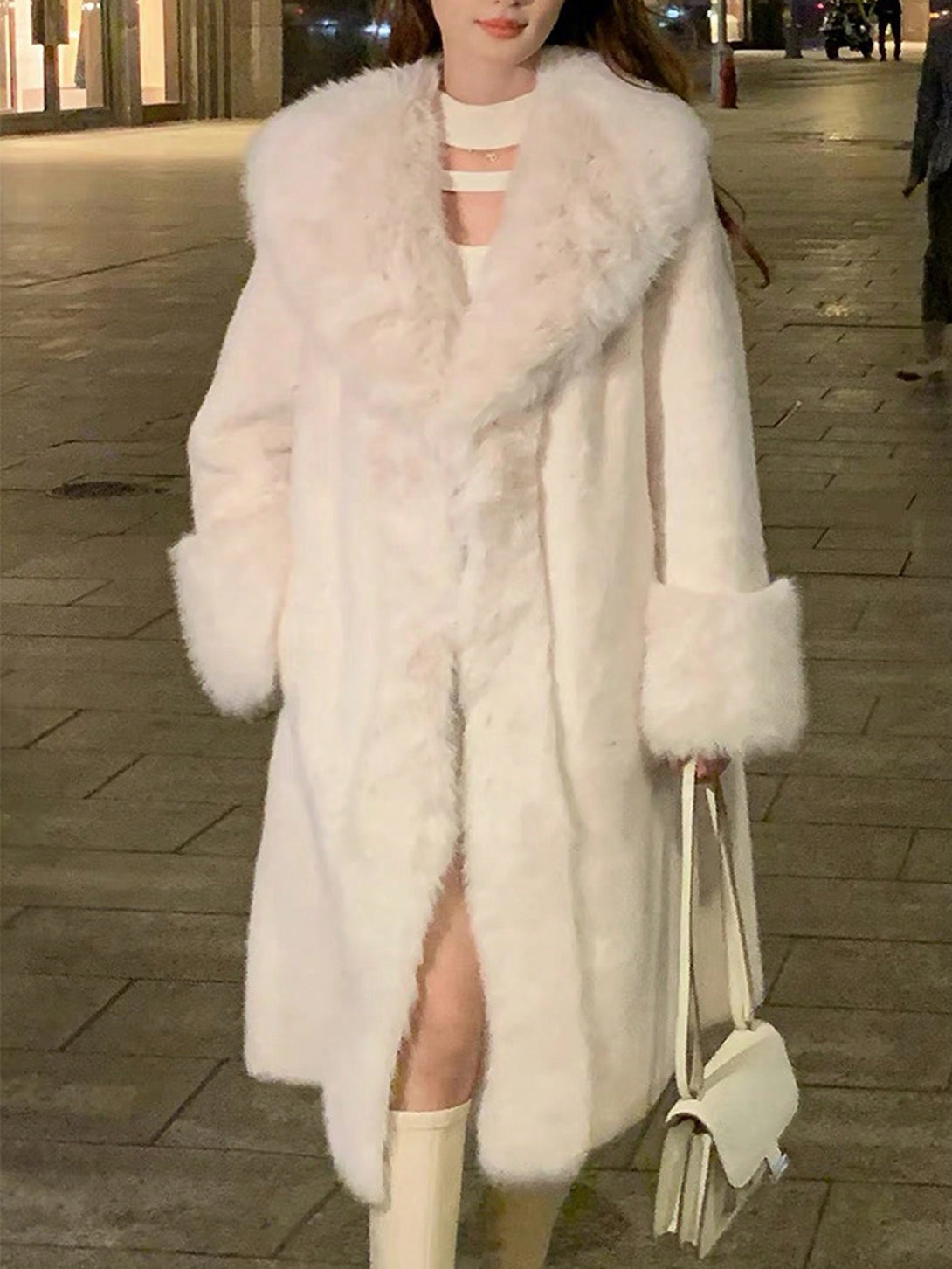 Ropa de Mujer, Ropa de Exterior para Mujer, Abrigos de Pieles Similares para Mujer, , 37103171, Blanco