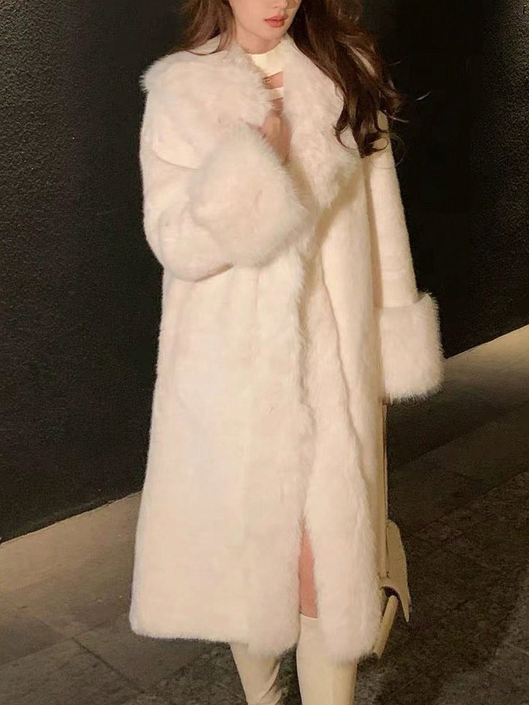 Ropa de Mujer, Ropa de Exterior para Mujer, Abrigos de Pieles Similares para Mujer, , 37103171, Blanco