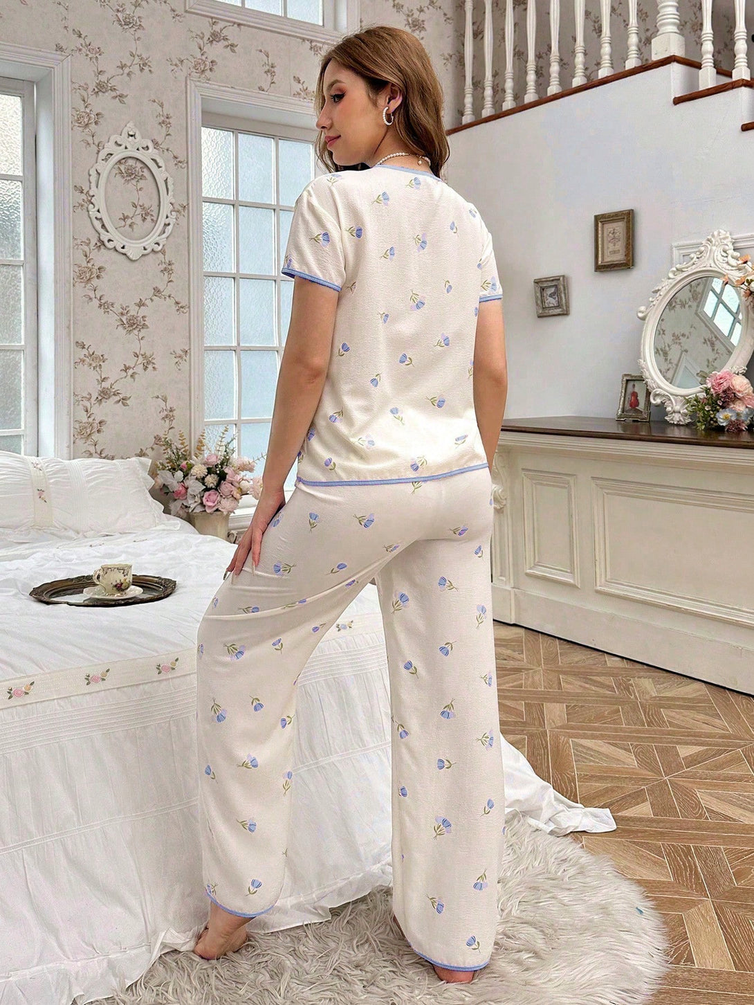 Ropa Interior y Ropa de Dormir, Pijama & Ropa de Descanso de Mujer, Ropa de Dormir para Mujeres, Sets de Pijamas de Mujer, 37123060, Azul