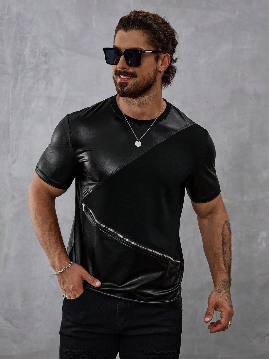 Hombres, Ropa de hombre, Tops para Hombre, Camisetas de hombre, 37129529, Negro