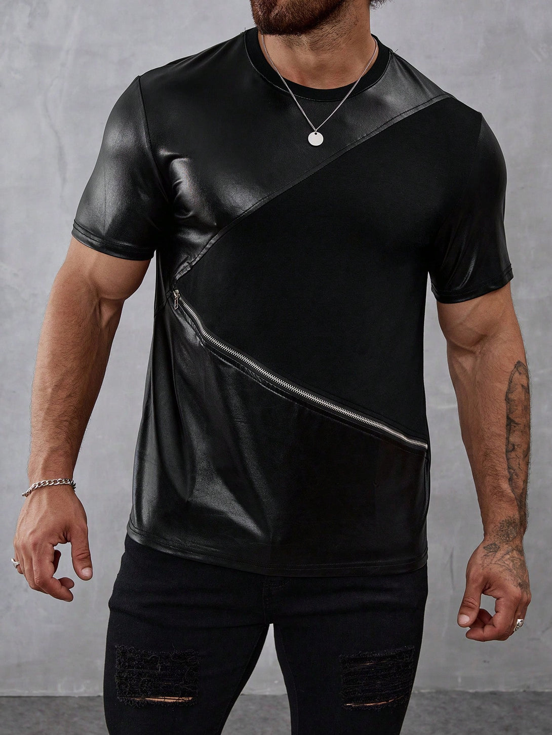 Hombres, Ropa de hombre, Tops para Hombre, Camisetas de hombre, 37129529, Negro