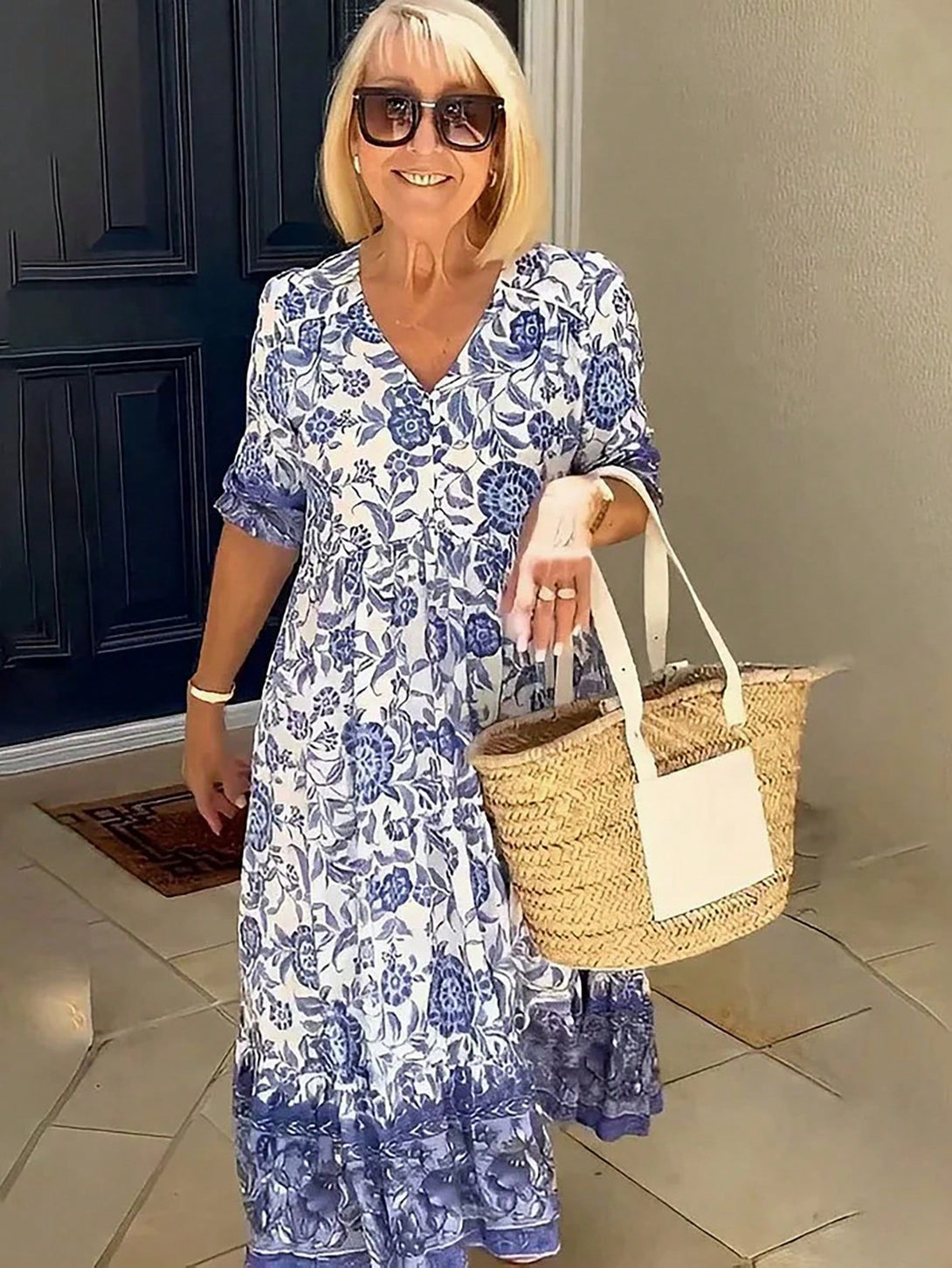Ropa de Mujer, Vestidos de mujer, Vestidos midi para mujer, 37170084, Azul