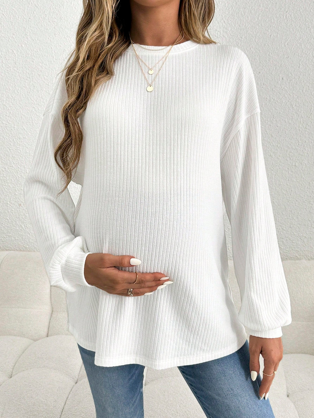 Ropa de Mujer, Ropa Premamá, Tops Premamá, Camisetas premamá, Blanco