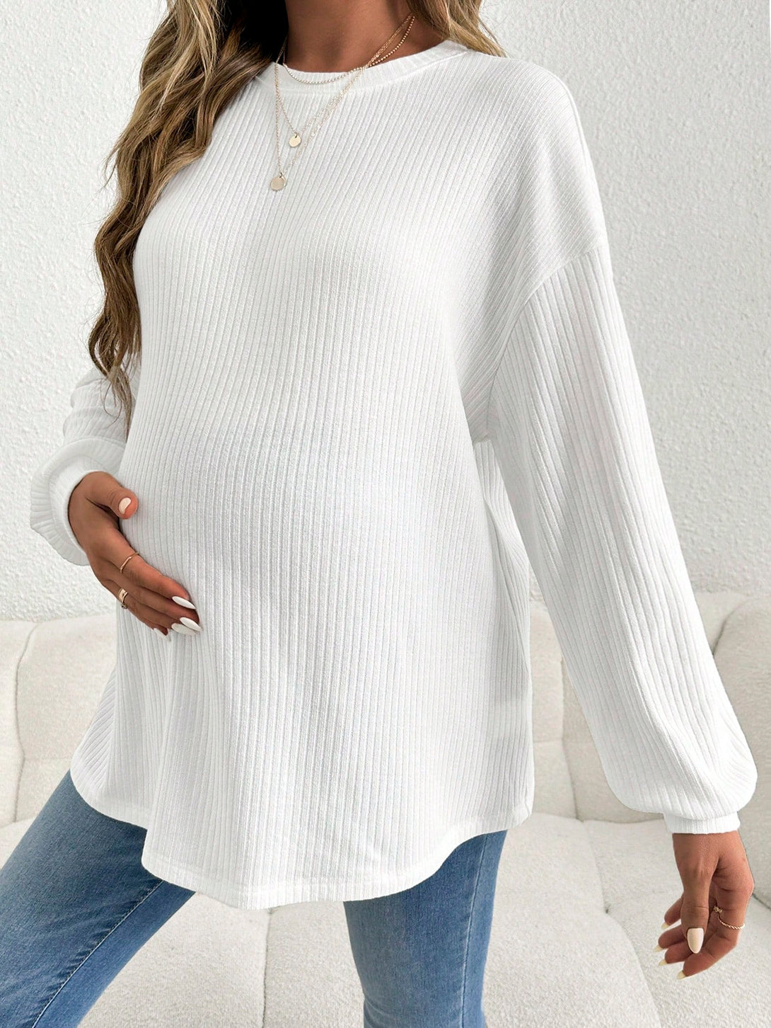 Ropa de Mujer, Ropa Premamá, Tops Premamá, Camisetas premamá, Blanco