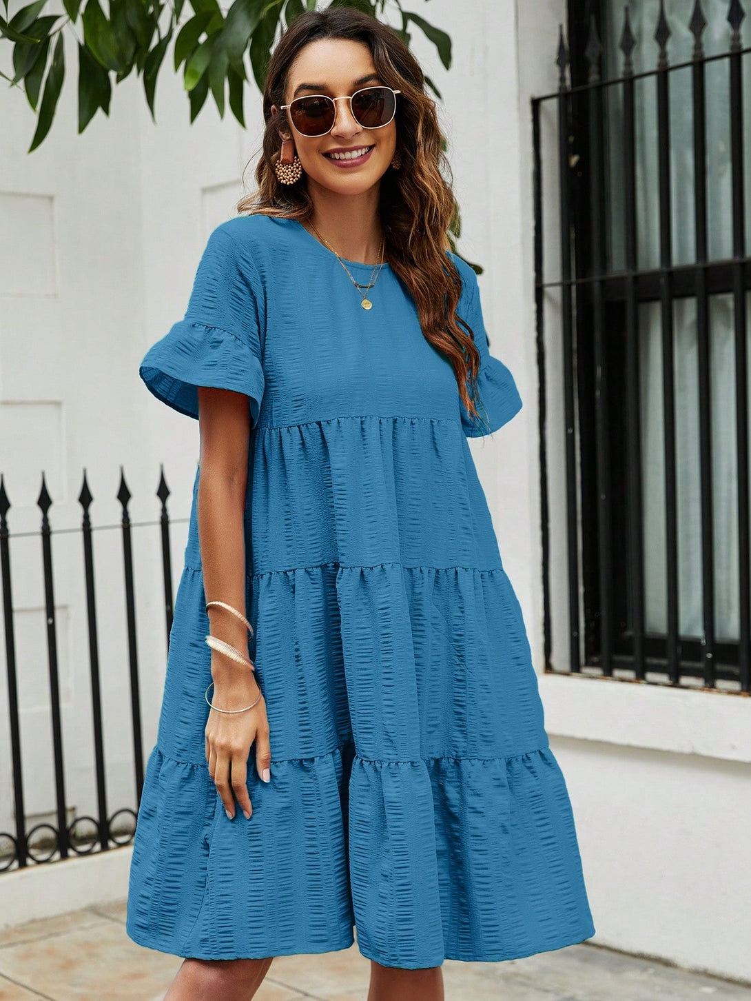 Ropa de Mujer, Ropa de Mujer, Vestidos de mujer, Vestidos cortos de mujer, Azul