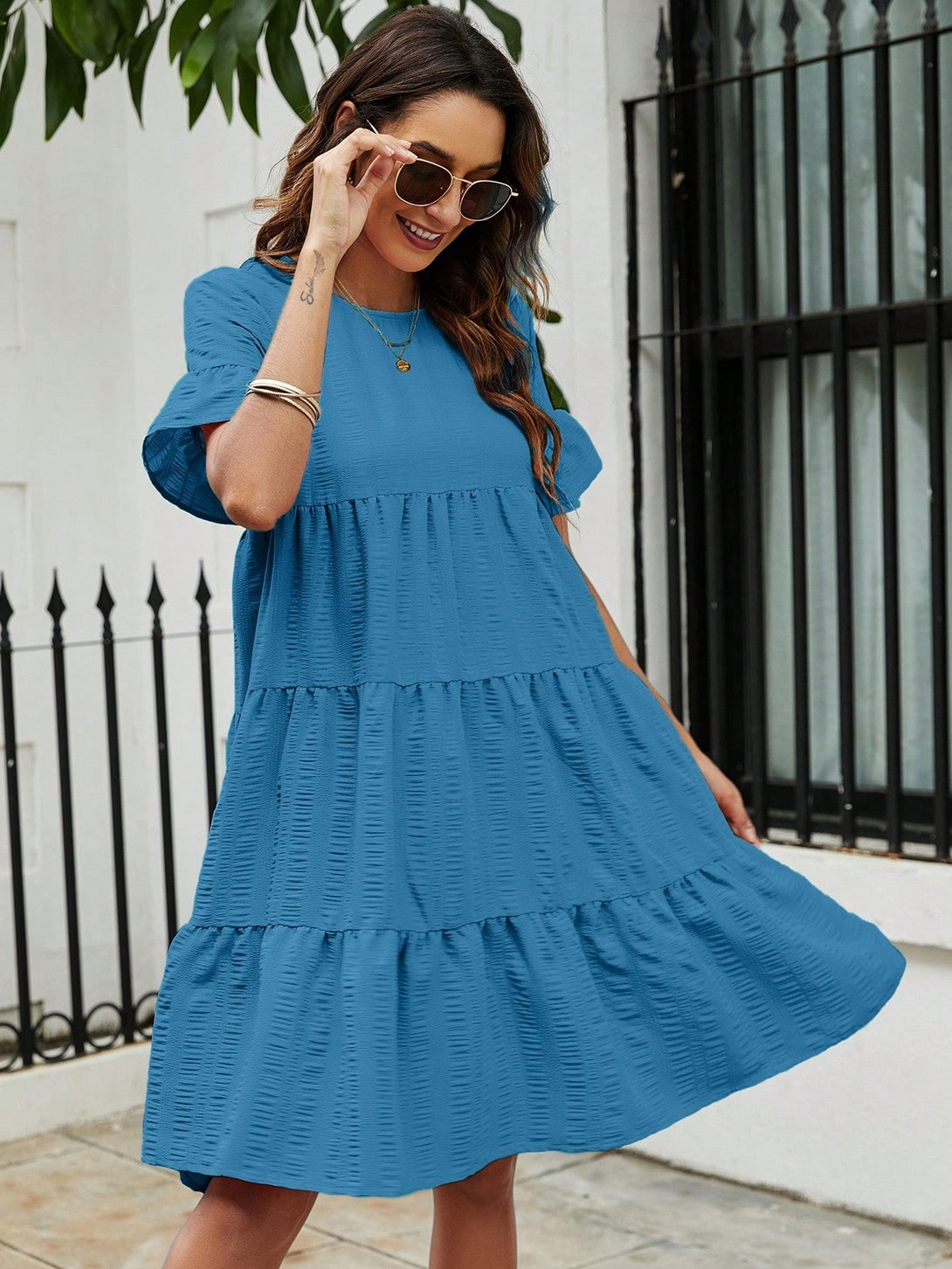 Ropa de Mujer, Ropa de Mujer, Vestidos de mujer, Vestidos cortos de mujer, Azul