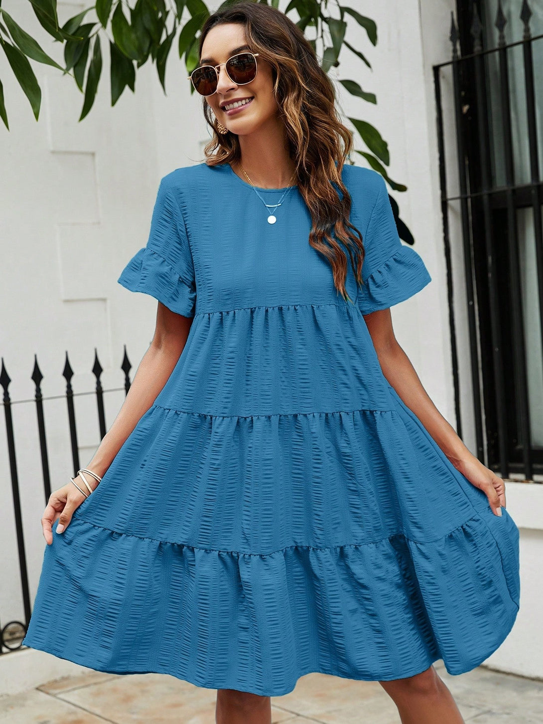 Ropa de Mujer, Ropa de Mujer, Vestidos de mujer, Vestidos cortos de mujer, Azul