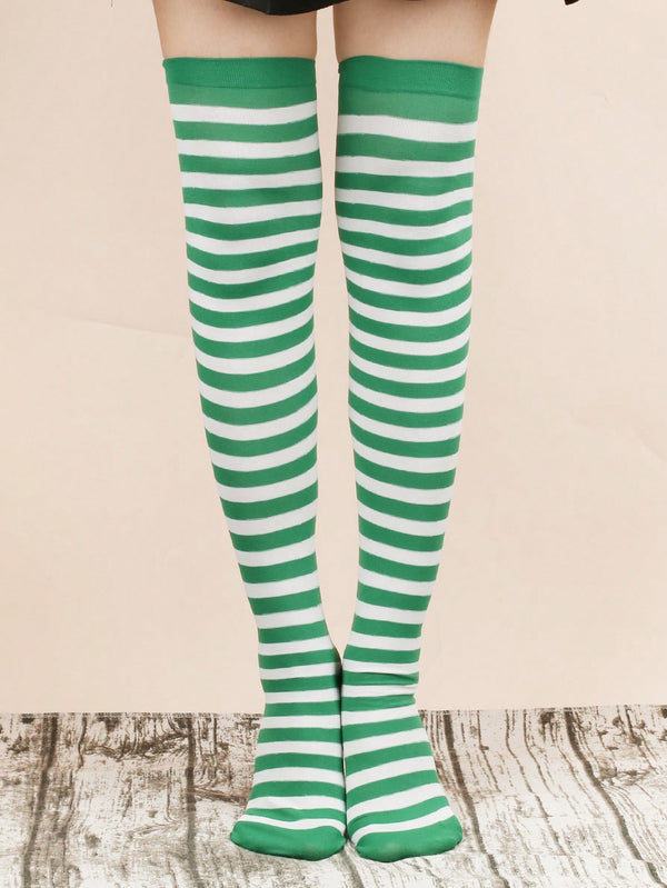 Ropa Interior y Ropa de Dormir, Calcetines y Medias de Mujer, Calcetines por Encima de la Rodilla de Mujer, 37493275, Verde