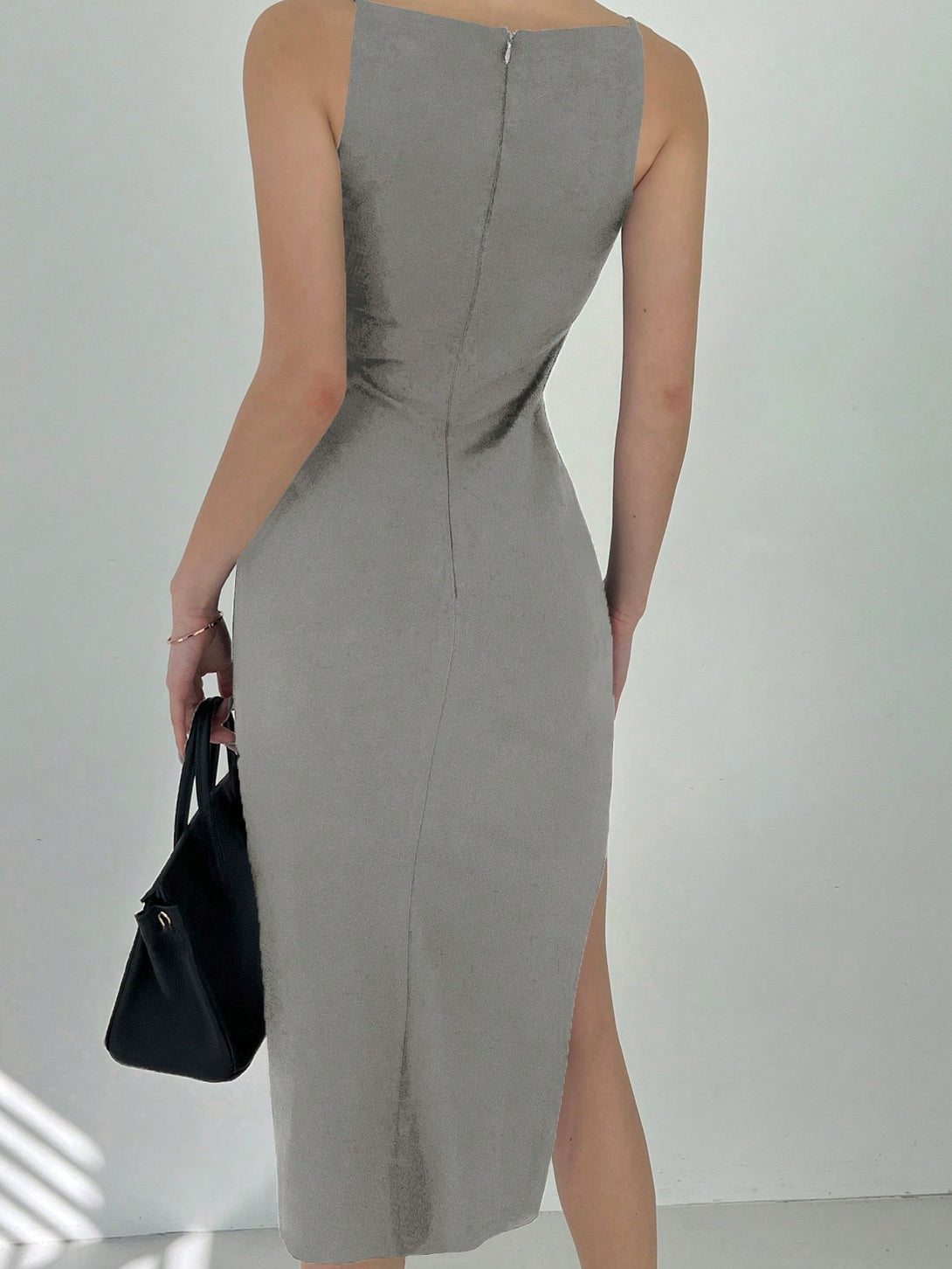 Ropa de Mujer, Ropa de Mujer, Vestidos de mujer, Vestidos midi para mujer, Gris