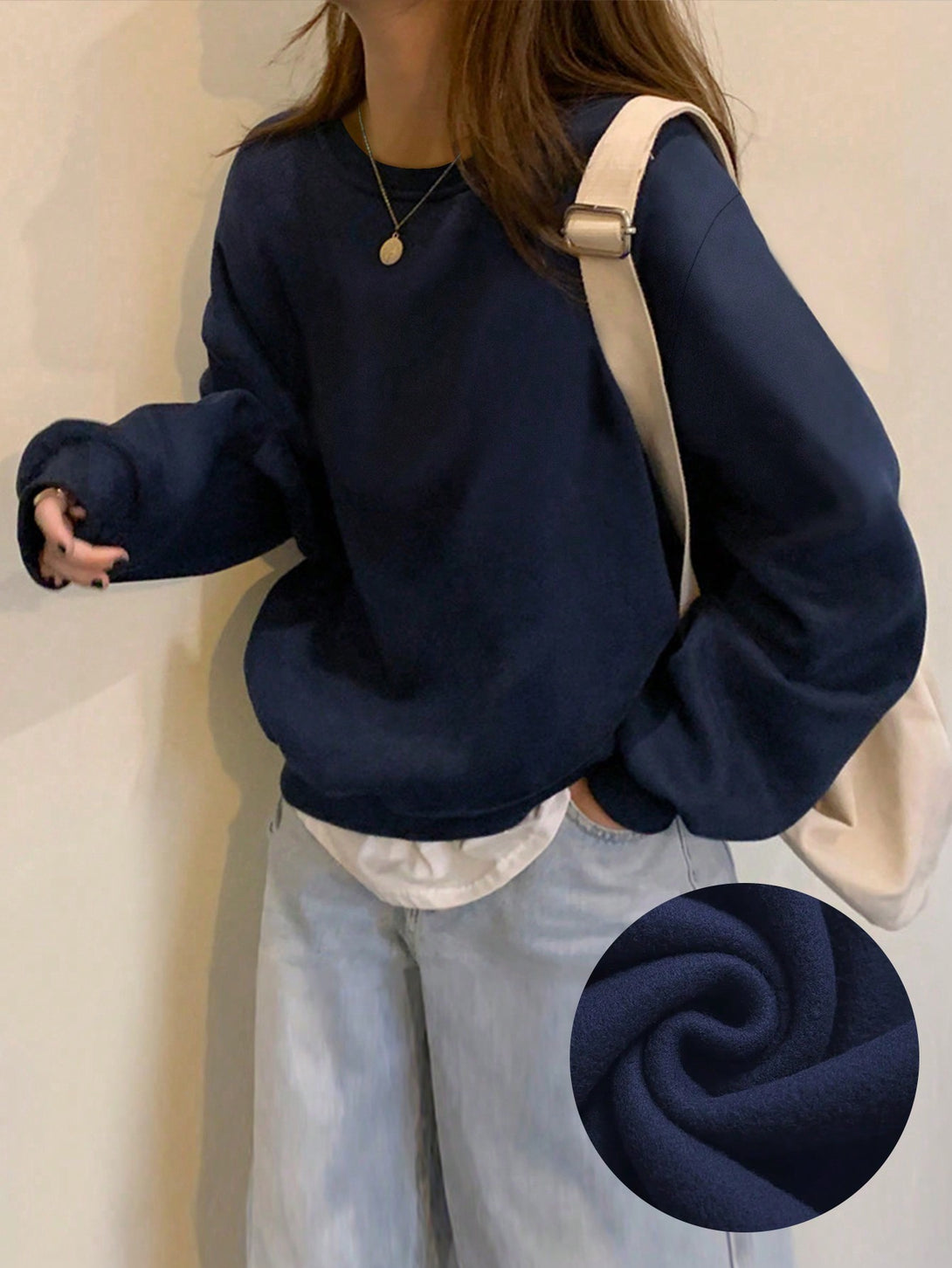 Ropa de Mujer, Ropa de Mujer, Sudaderas de Mujer, Azul Marino