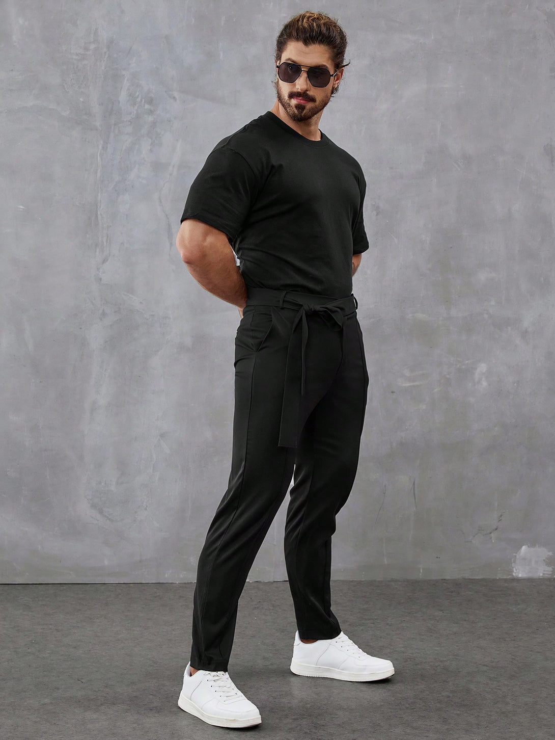 Hombres, Ropa de hombre, Trajes & Piezas separadas para Hombres, pantalones de traje de hombre, 34766103, Negro