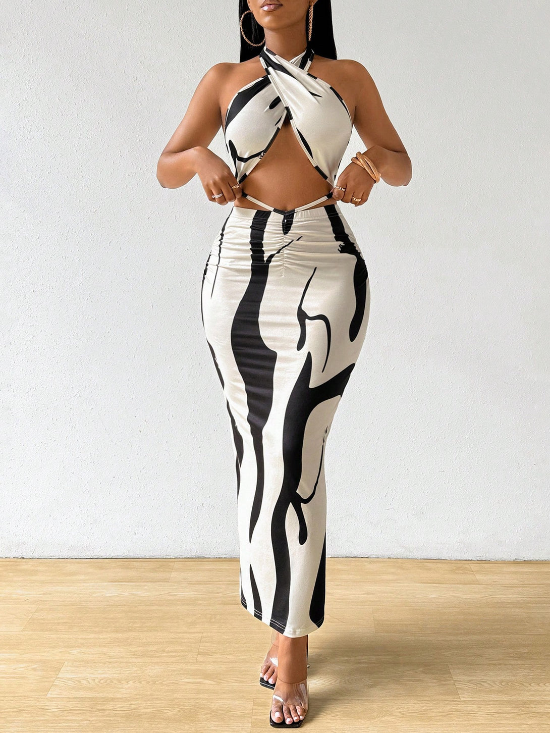 Ropa de Mujer, Conjunto para Mujer, Ropa Dos piezas para Mujer, Colección de trajes de mujer, 37672733, Albaricoque