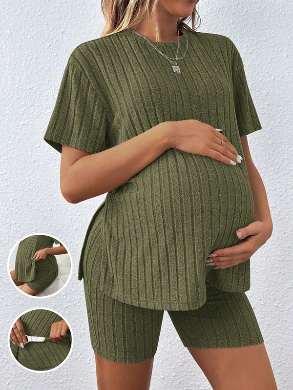 Ropa de Mujer, Ropa Premamá, Conjunto premamá, Verde militar