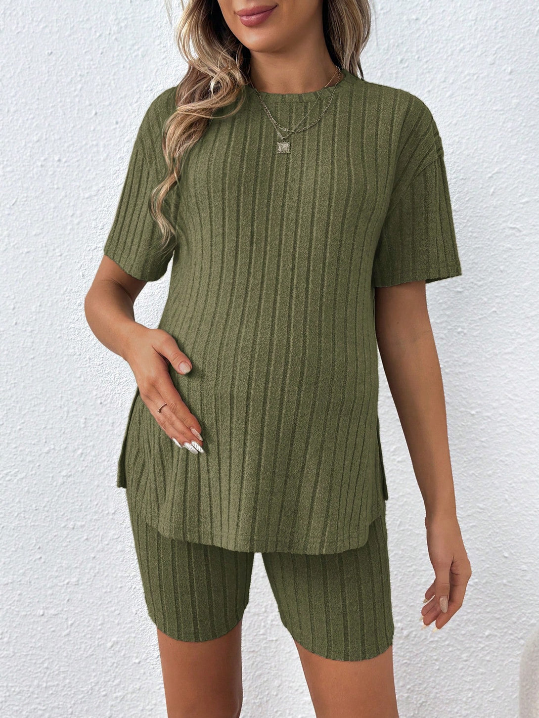 Ropa de Mujer, Ropa Premamá, Conjunto premamá, Verde militar