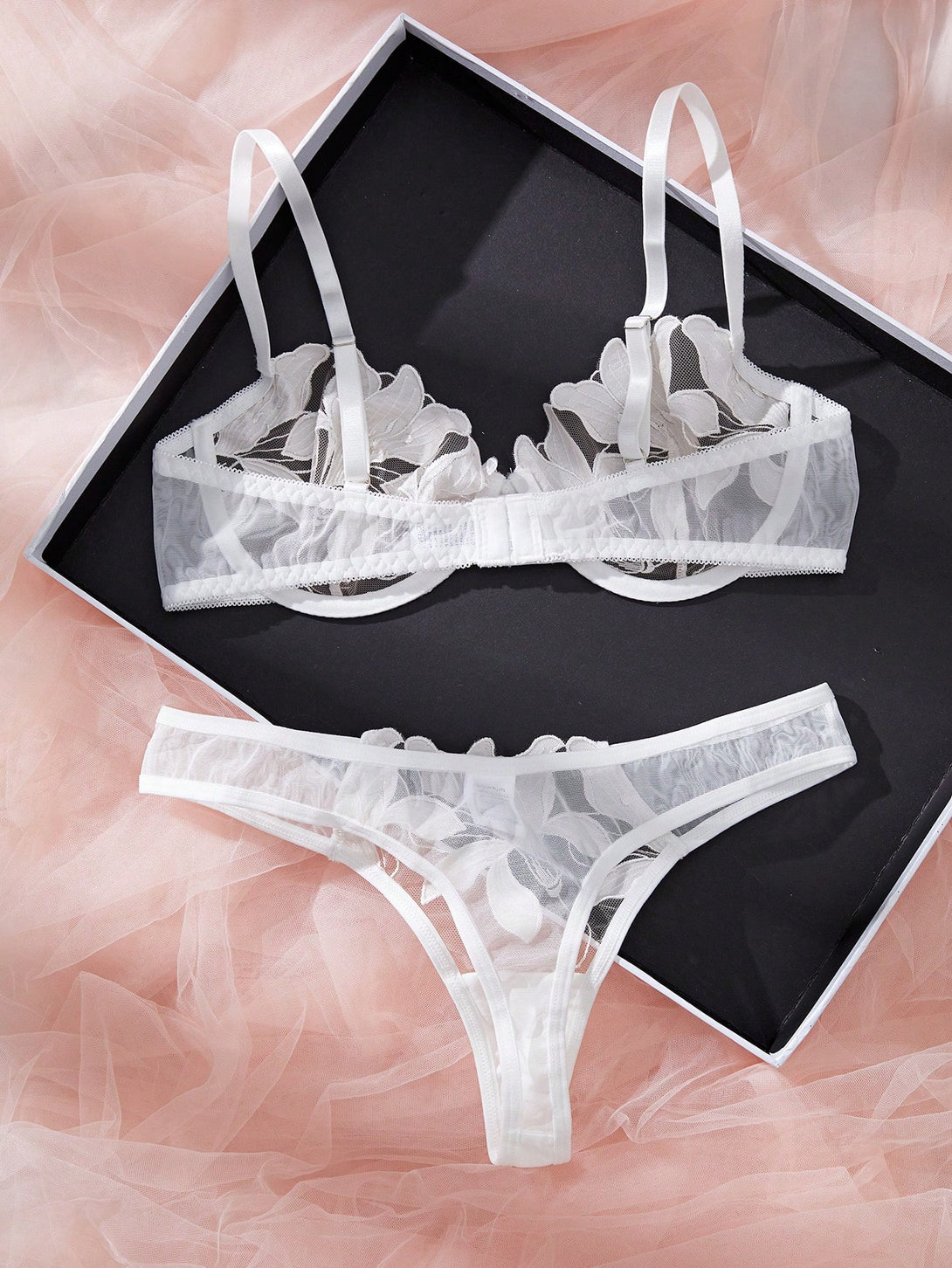 Ropa Interior y Ropa de Dormir, Sujetador de Mujer, Conjuntos de sujetador y braguita para mujer, 37948462, Blanco