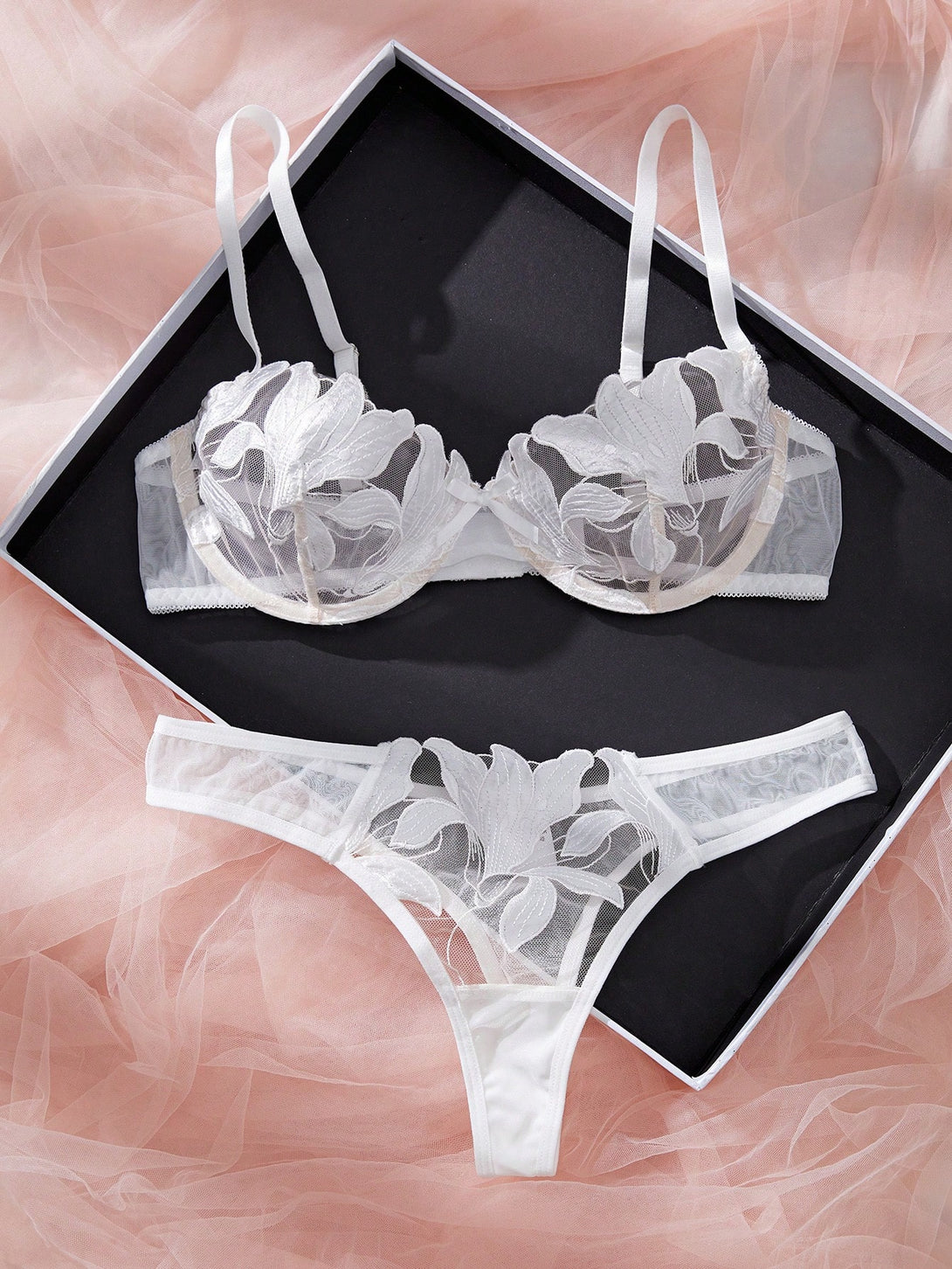 Ropa Interior y Ropa de Dormir, Sujetador de Mujer, Conjuntos de sujetador y braguita para mujer, 37948462, Blanco