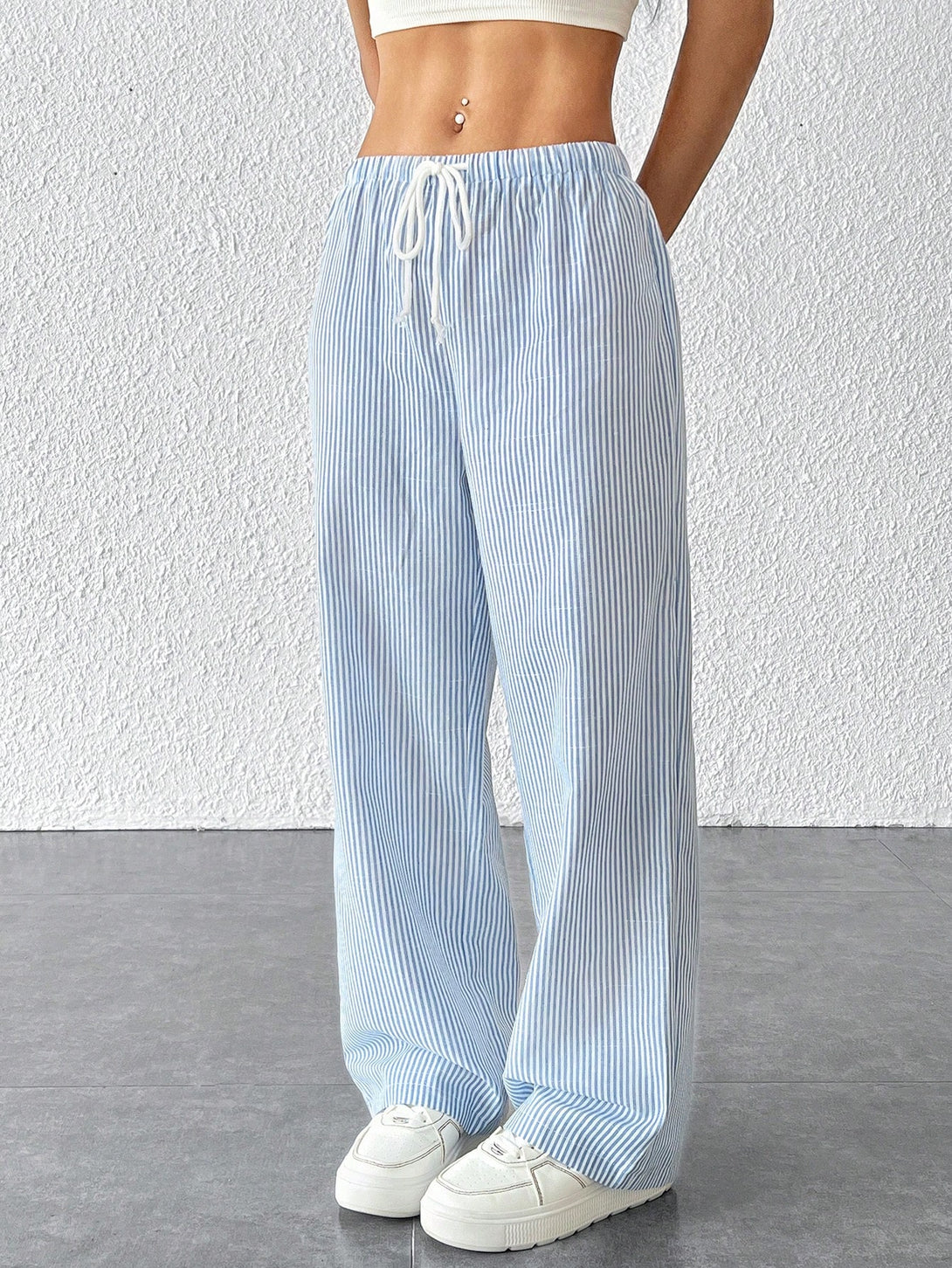 Ropa de Mujer, Ropa de Mujer, Bottoms de Mujer, Pantalones de Mujer, Azul y blanco