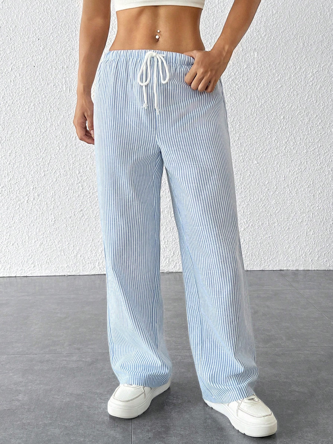 Ropa de Mujer, Ropa de Mujer, Bottoms de Mujer, Pantalones de Mujer, Azul y blanco