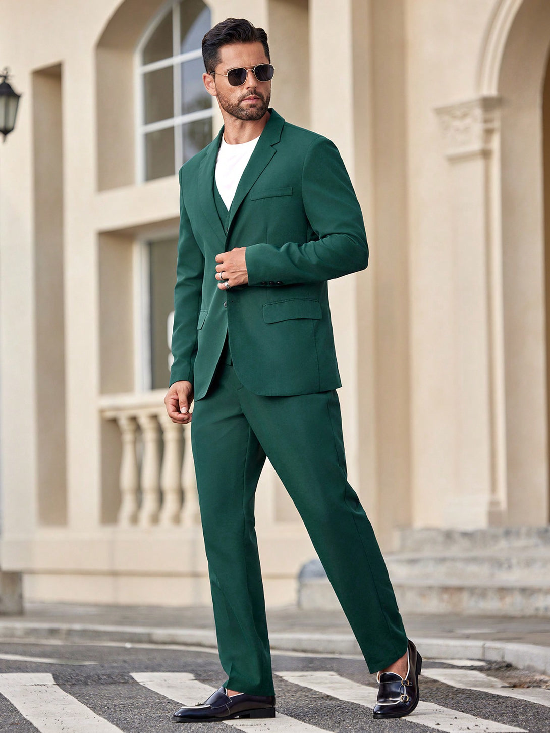 Hombres, Ropa de hombre, Trajes & Piezas separadas para Hombres, Traje de hombre, 37995999, Verde Oscuro