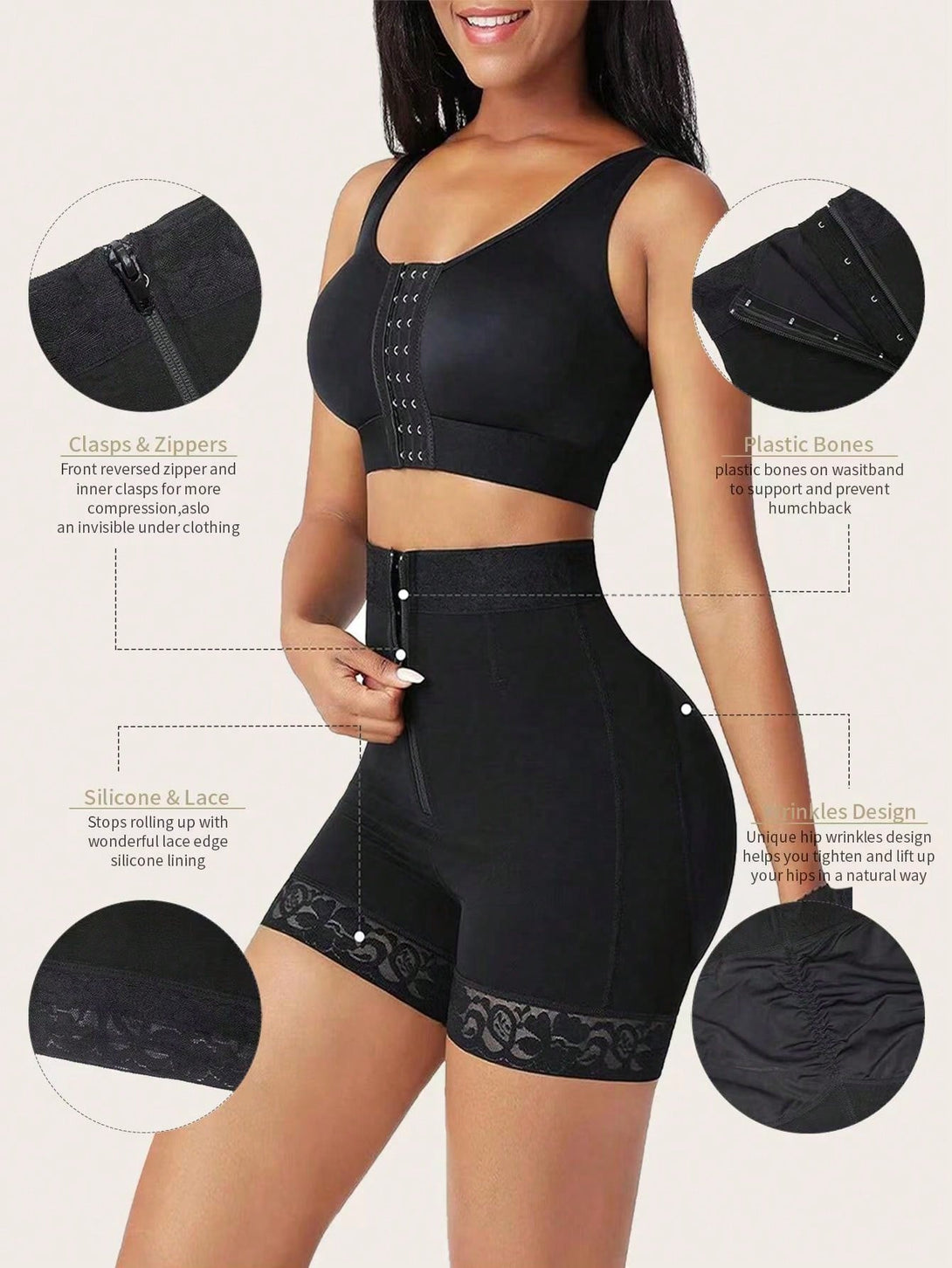 Ropa Interior y Ropa de Dormir, Shapewear para Mujer, Bottoms Shapewear para Mujer, Negro