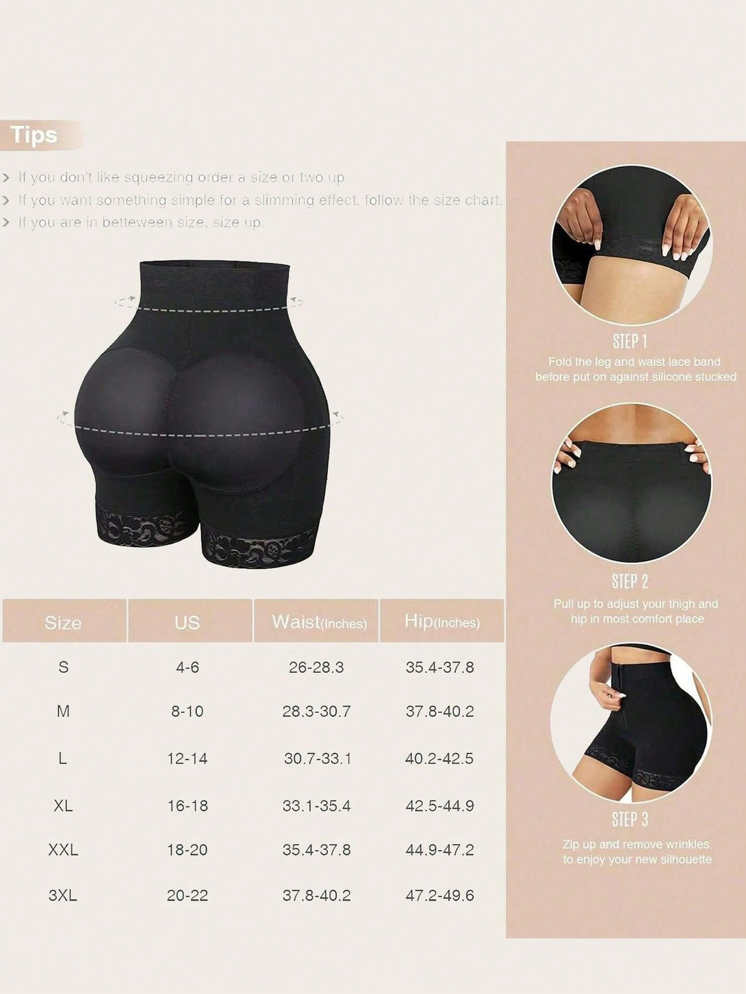 Ropa Interior y Ropa de Dormir, Shapewear para Mujer, Bottoms Shapewear para Mujer, Negro