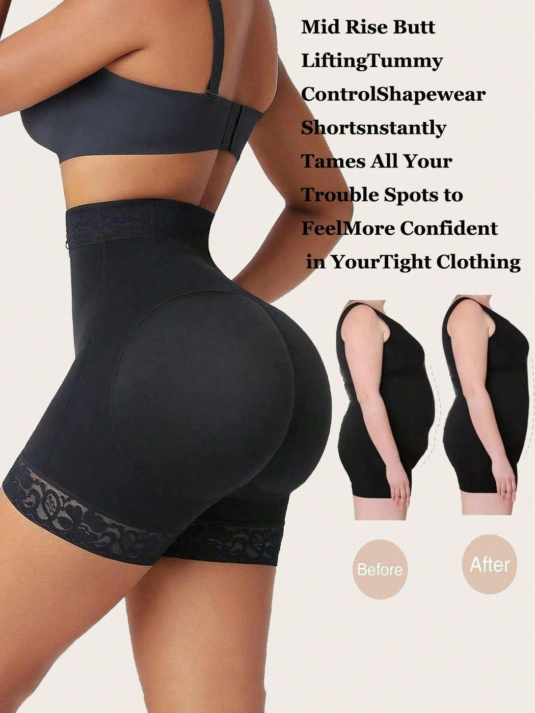 Ropa Interior y Ropa de Dormir, Shapewear para Mujer, Bottoms Shapewear para Mujer, Negro