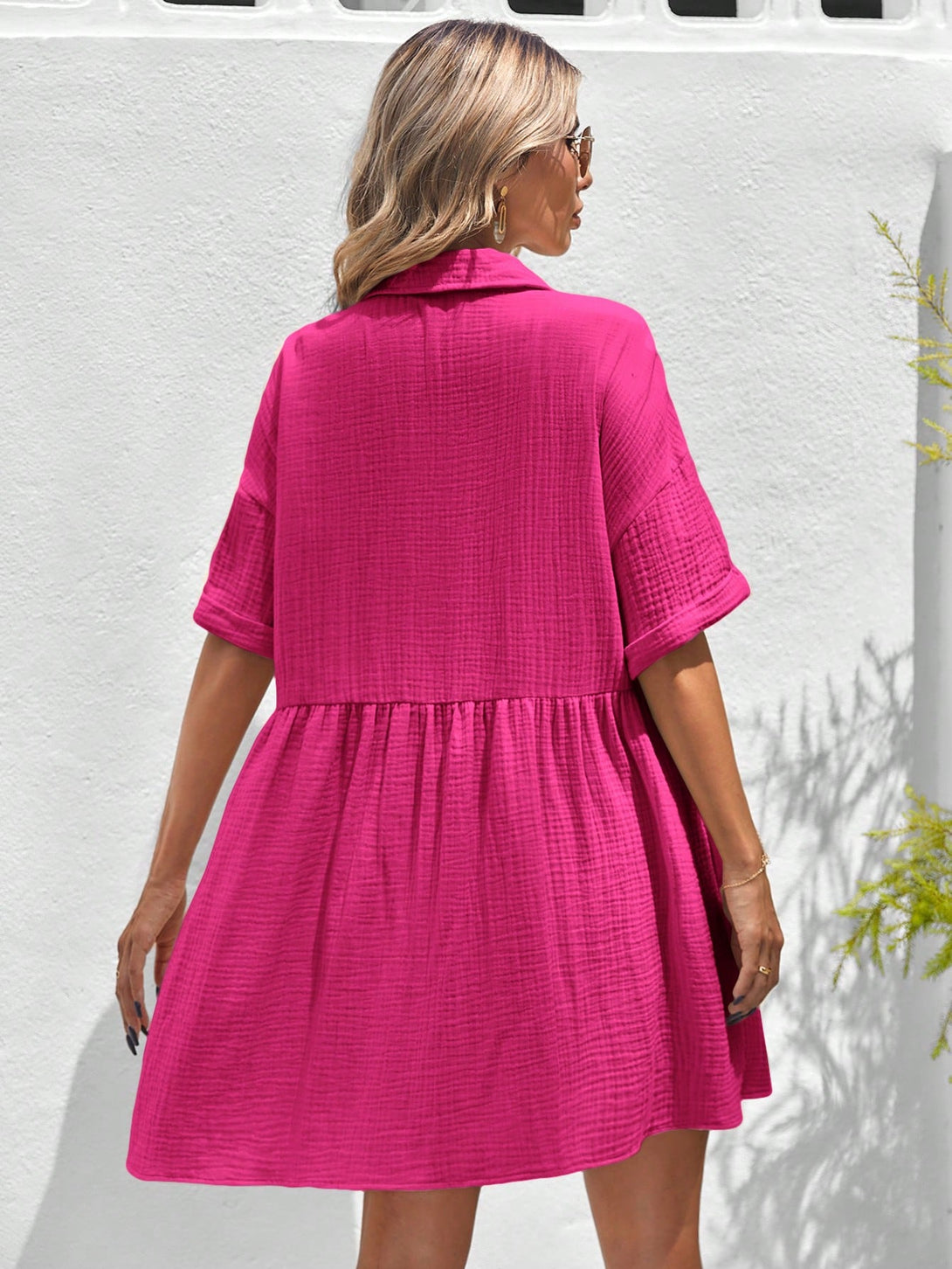 Ropa de Mujer, Ropa de Mujer, Vestidos de mujer, Vestidos cortos de mujer, Rosa Fucsia