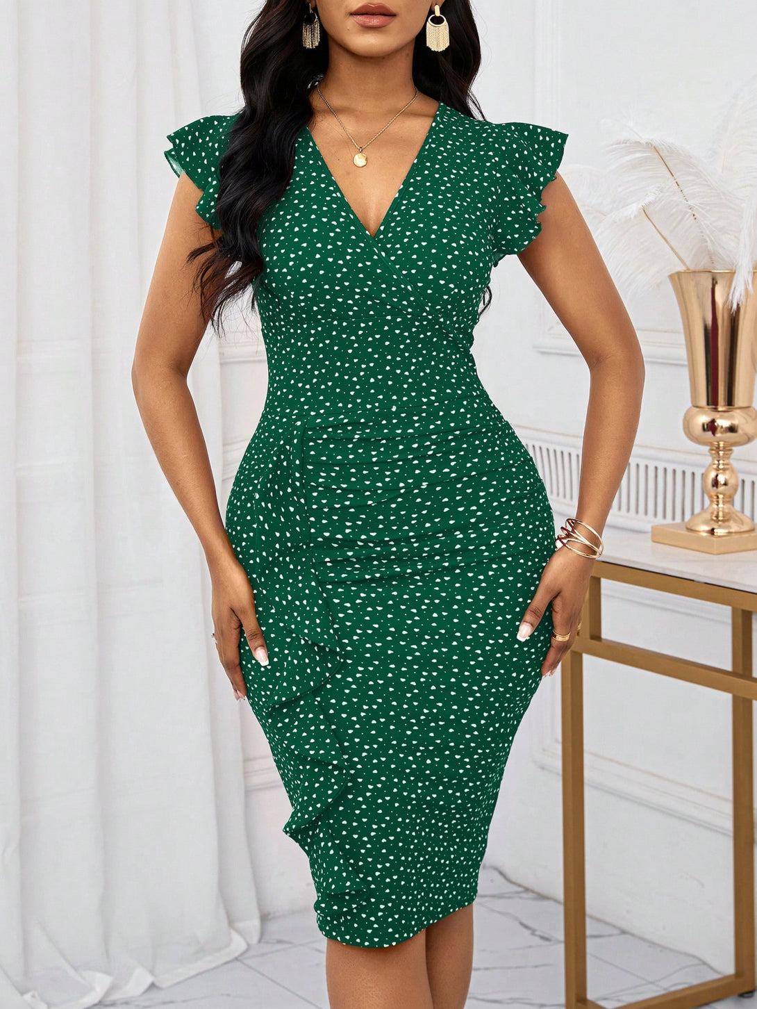 Ropa de Mujer, Ropa de Mujer, Vestidos de mujer, Vestidos midi para mujer, Verde