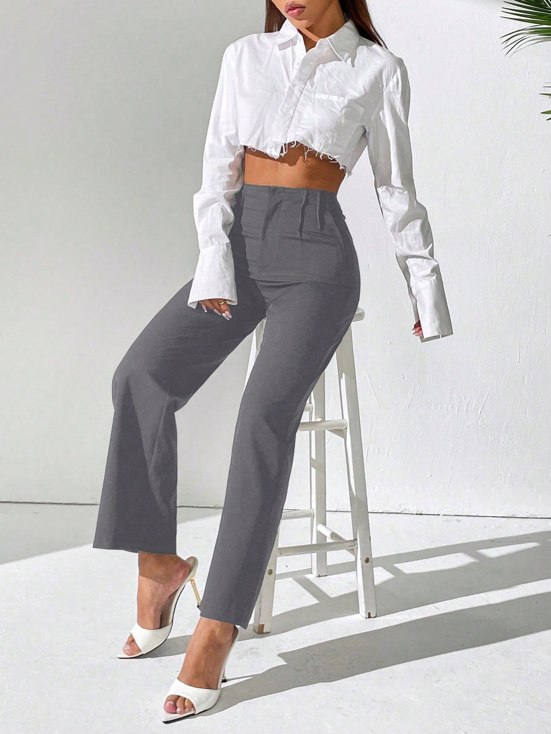 Ropa de Mujer, Ropa de Mujer, Bottoms de Mujer, Pantalones de Mujer, Gris