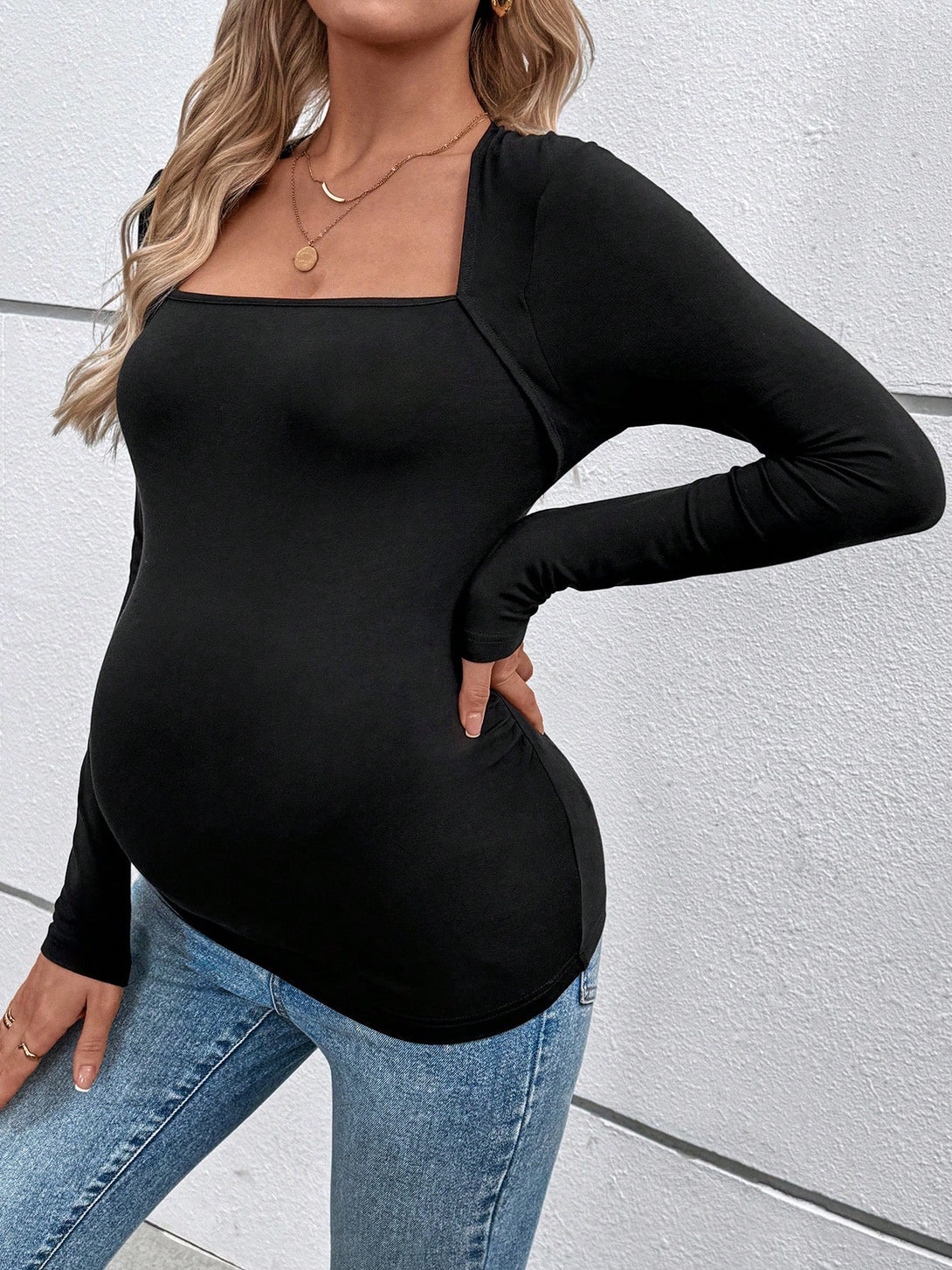 Ropa de Mujer, Ropa Premamá, Tops Premamá, Camisetas premamá, Negro