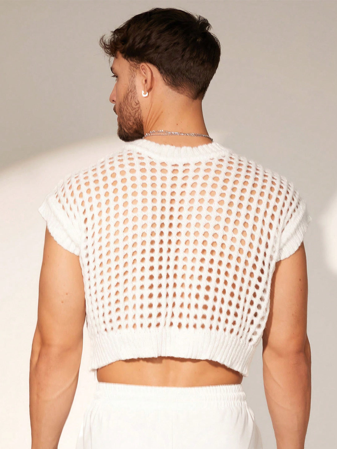 Hombres, Ropa de hombre, Jerséis Punto para hombre, Tops de Punto para Hombre, 38451600, Blanco