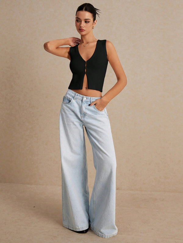 Ropa de Mujer, Tejido de Punto de Mujer, Tops de Punto para Mujer, 38450559, Negro