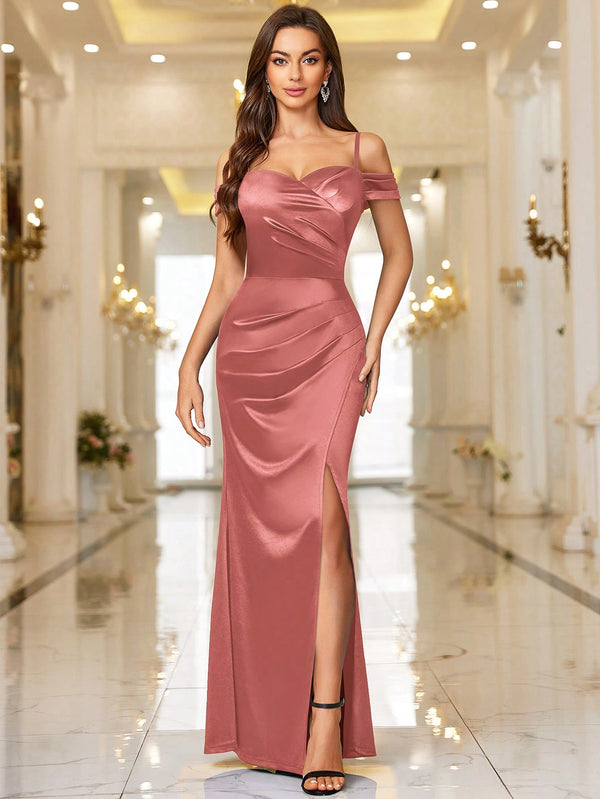 Ropa de Mujer, Bodas & Eventos, Ropa de Fiesta de Mujer, Vestidos formales y de noche para mujer, , 35879295, Rosa vieja